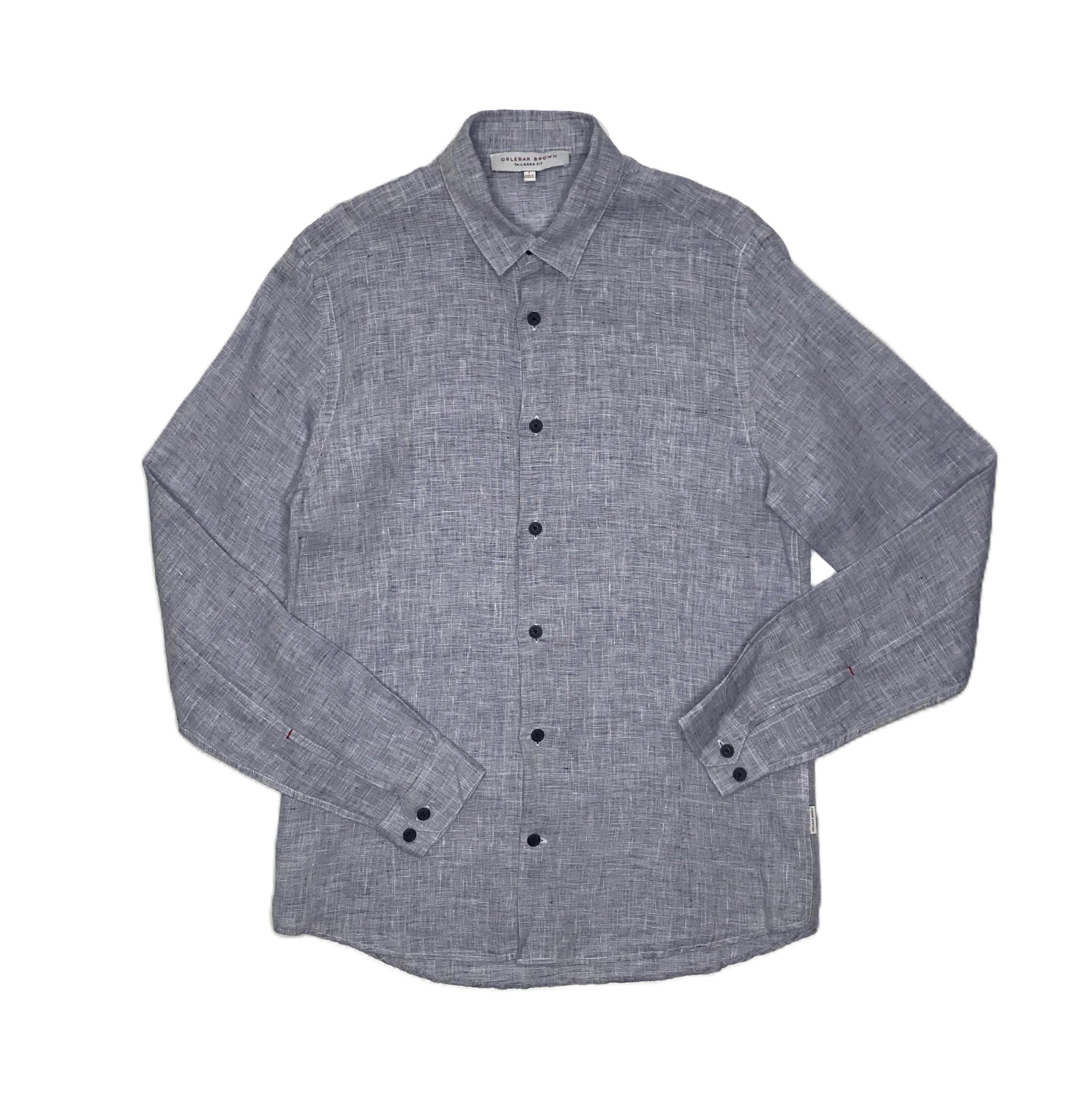 Orlebar Brown Orlebar Brown Mens Linen Button Up Shirt Longsleeve Size US S / EU 44-46 / 1 - 3 Thumbnail