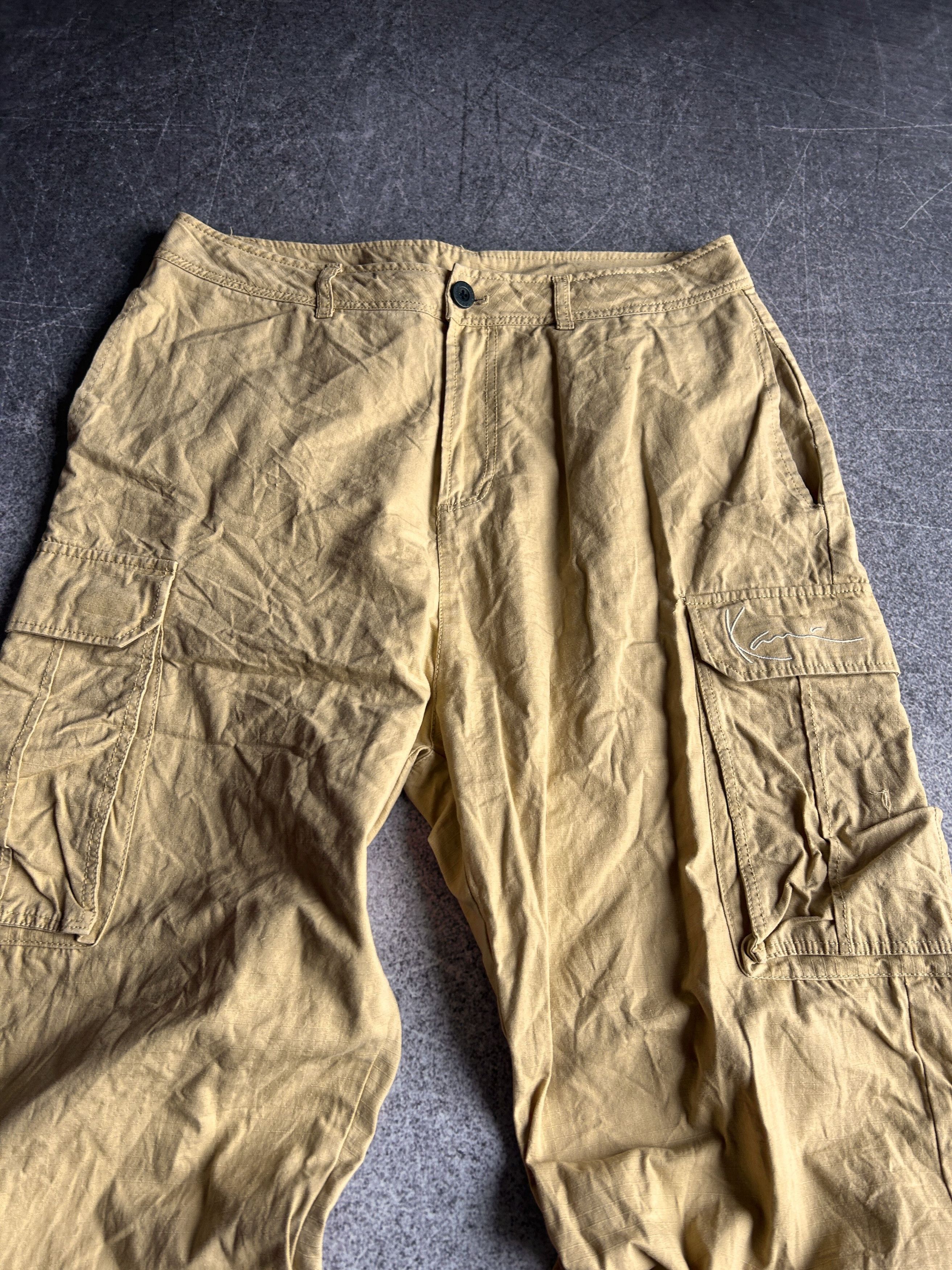 Karl Kani Vintage CRAZY JNCO Style Rap Wahsed Cargo Pants 90s Size US 32 / EU 48 - 2 Thumbnail