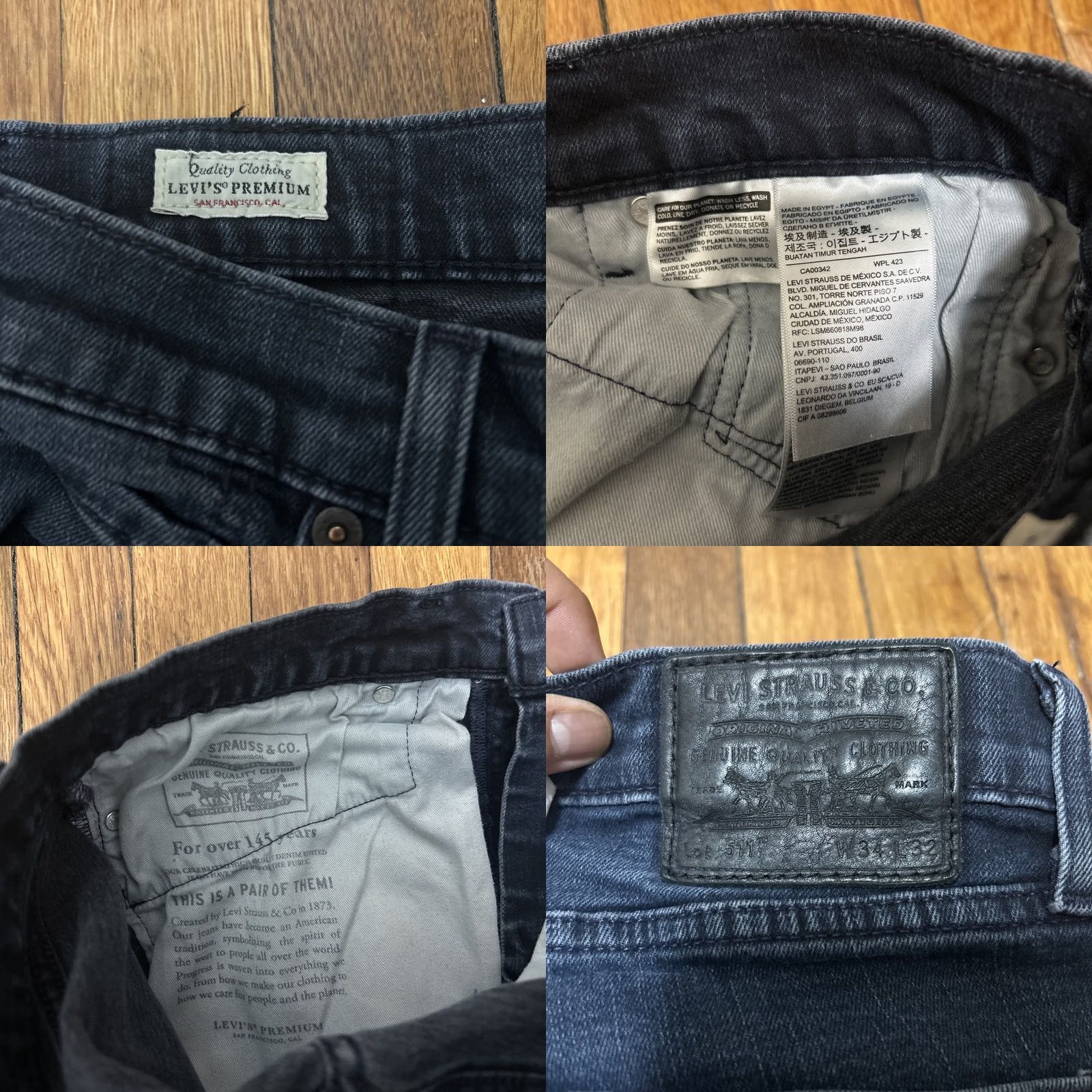 Levi's Levi's 511 Jeans Slim Fit 34x32 Denim Blue Mens Leather? Size US 34 / EU 50 - 9 Thumbnail