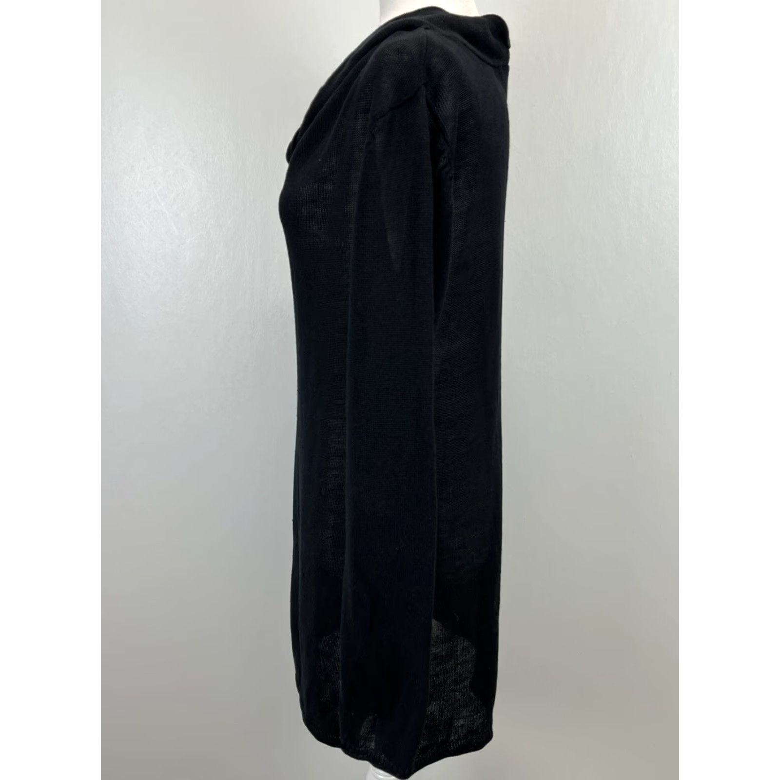 Coldwater Creek VINTAGE Coldwater Creek Black Santana Knit Dress Sz S 6 8 VGUC Cowl Neck Linen Blend Short Sleeve Women Boys? Size S / US 4 / IT 40 - 2 Thumbnail