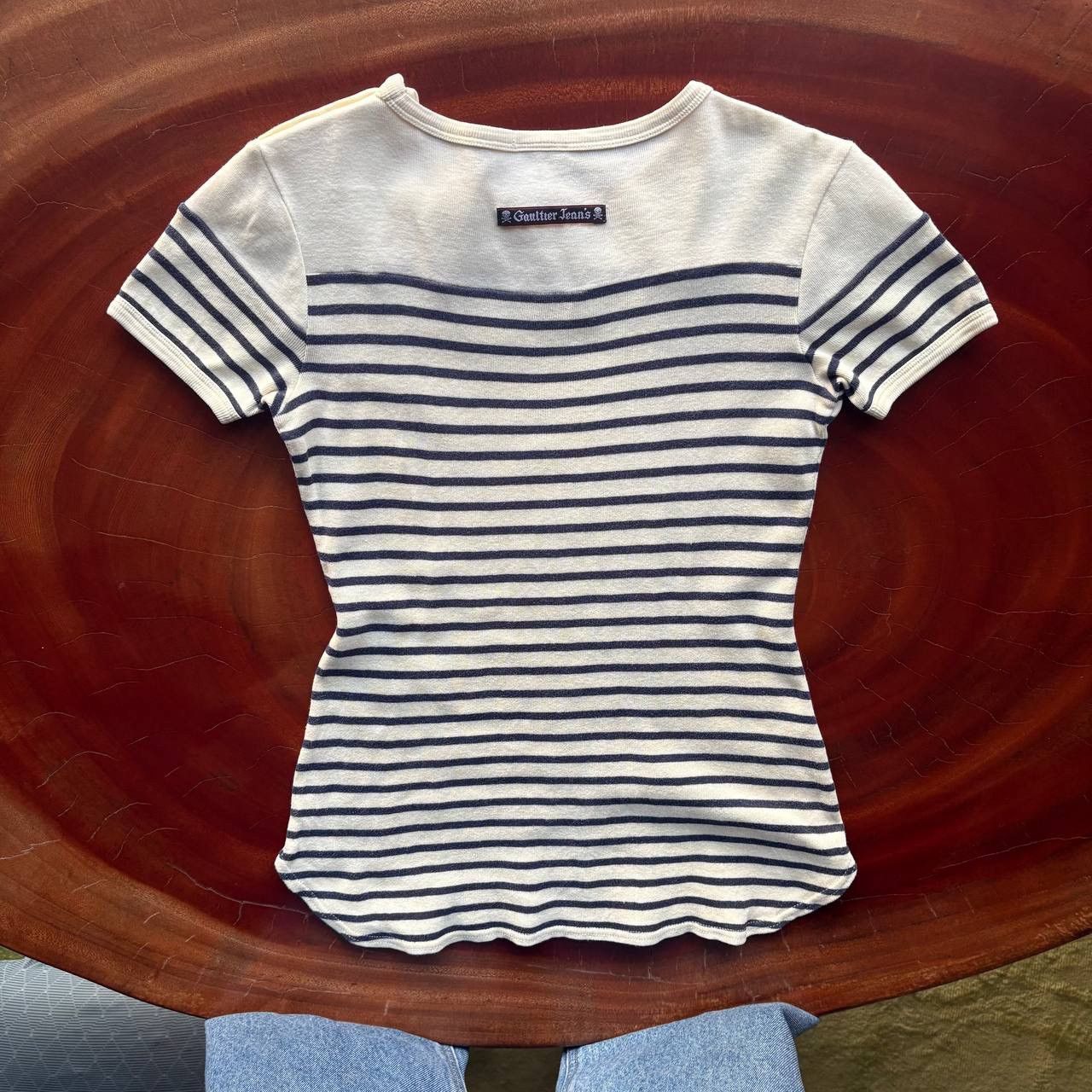 Jean Paul Gaultier Jean Paul Gaultier Jeans JPG Striped Button Tshirt Size US XS / EU 42 / 0 - 2 Thumbnail