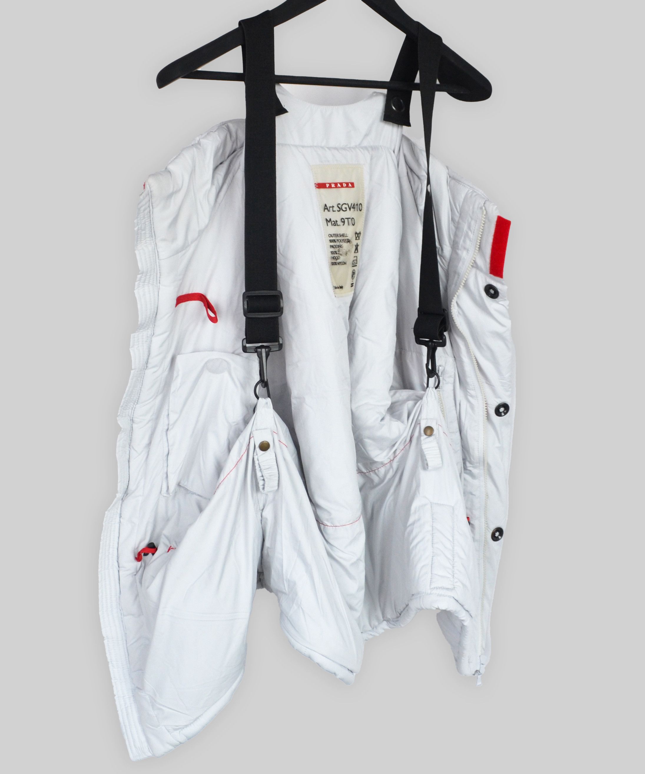 Prada PRADA Vest Reflective Jacket Hooded Utility Nylon Strap Size US M / EU 48-50 / 2 - 8 Thumbnail