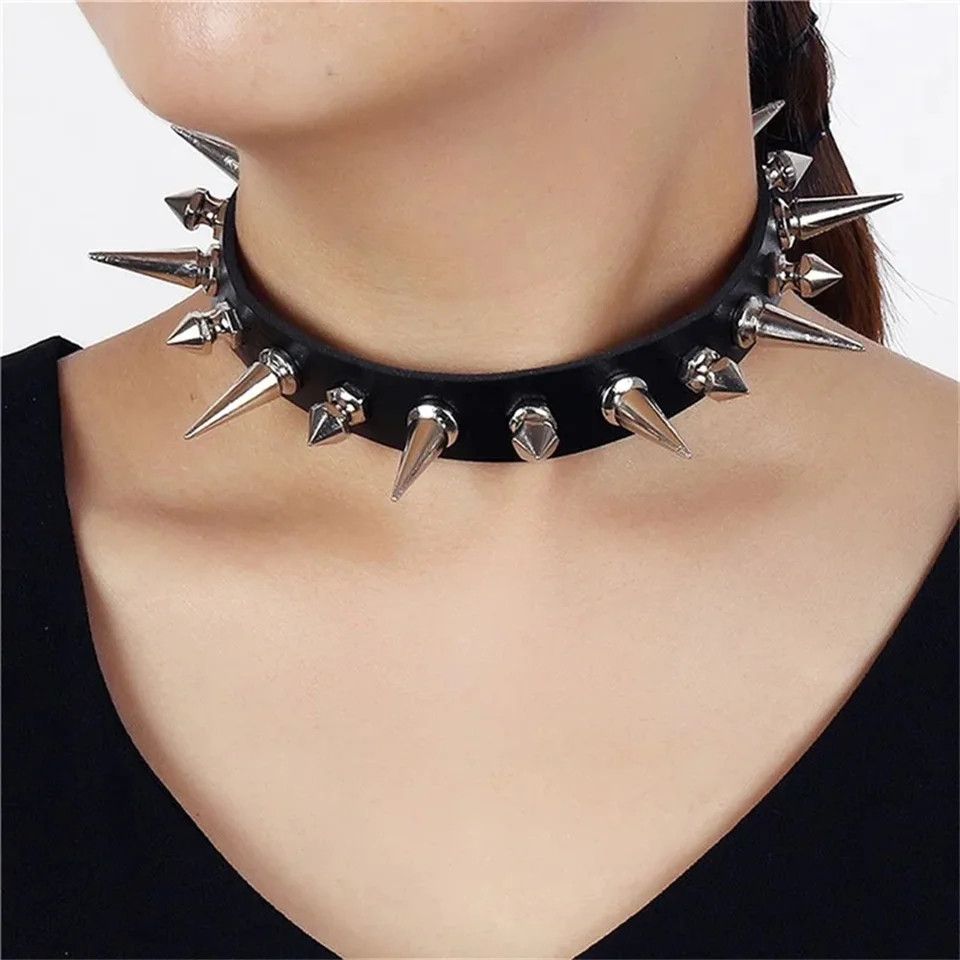 Other Punk Long Spike Choker Size ONE SIZE - 1 Thumbnail
