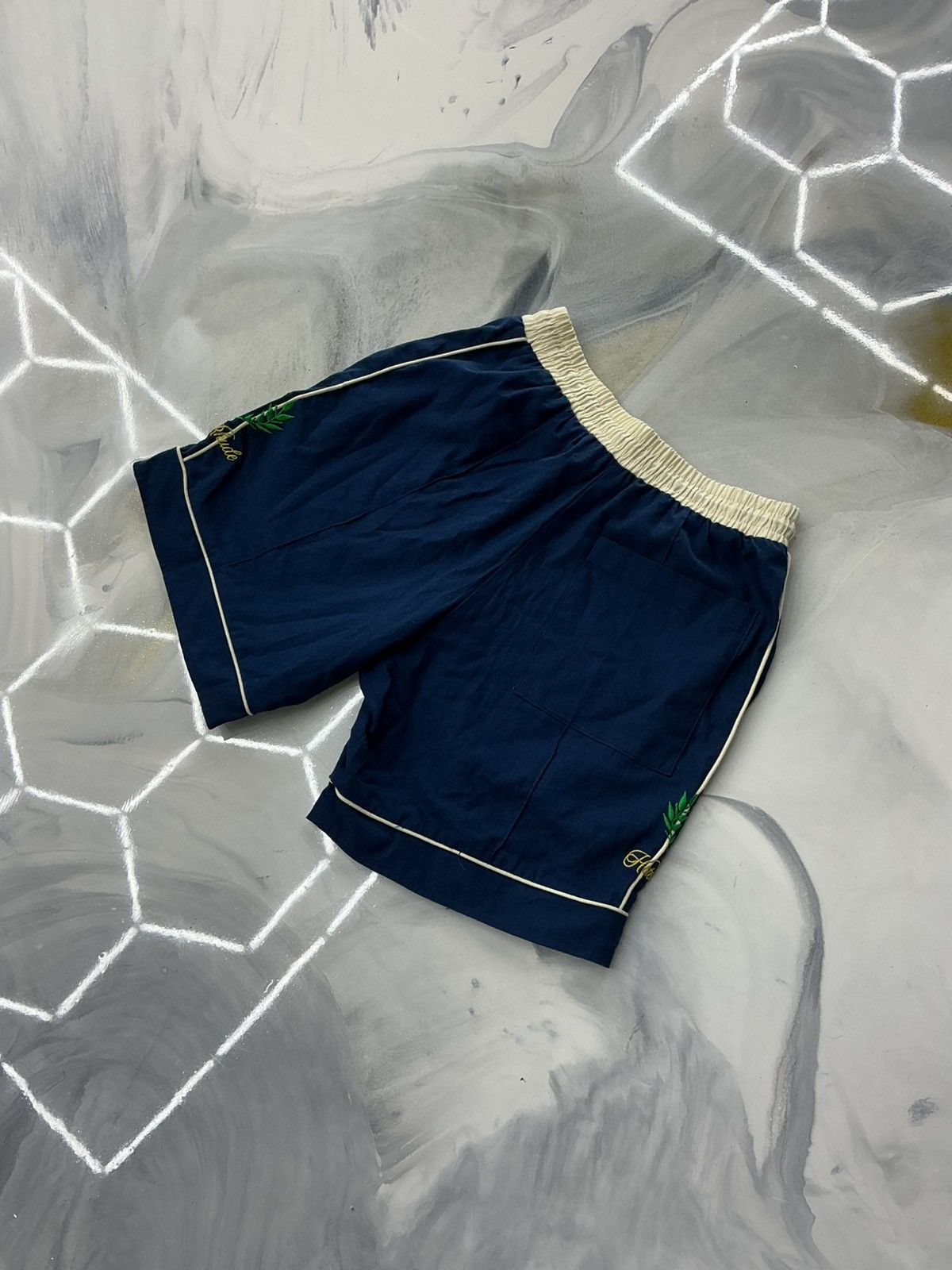 Rhude Rhude Shorts Navy Cream Yellow Size S Size US 30 / EU 46 - 7 Thumbnail