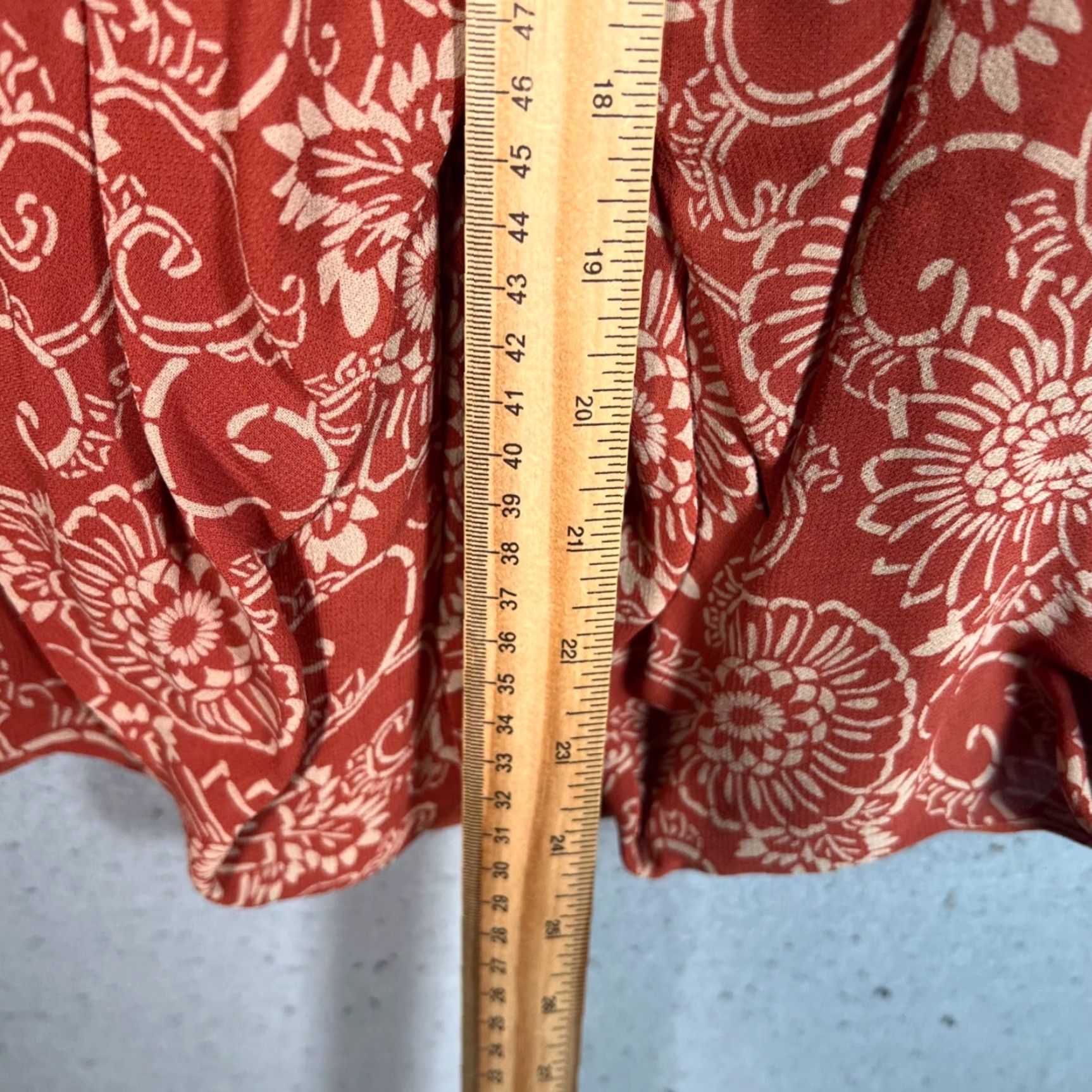 French Connection French Connection Dress Womens 2 Red Floral Bubble Hem Cotton Flax Blend Size XS / US 0-2 / IT 36-38 - 6 Thumbnail