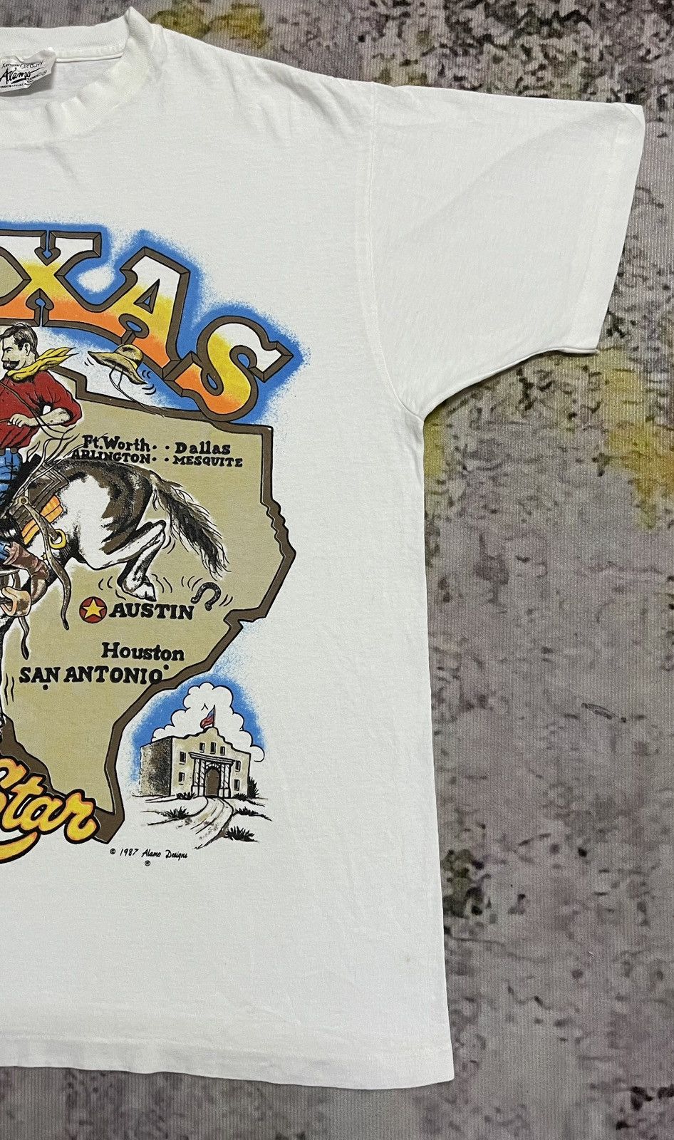 Vintage Texas Lone Star Alamo Designer Vintage 1987 Size US XL / EU 56 / 4 - 3 Thumbnail