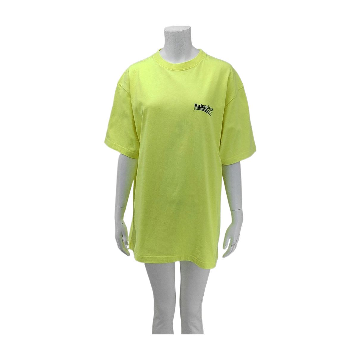 Balenciaga Balenciaga Yellow Wave Logo T-Shirt Size S Size S / US 4 / IT 40 - 1 Thumbnail