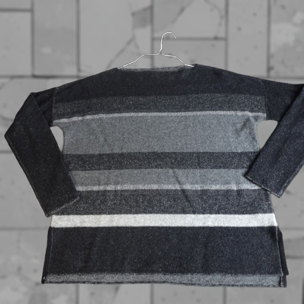 Vince Vince Women's Sweater Small Gray Striped Wool Cashmere Dolman Size S / US 4 / IT 40 - 1 Thumbnail