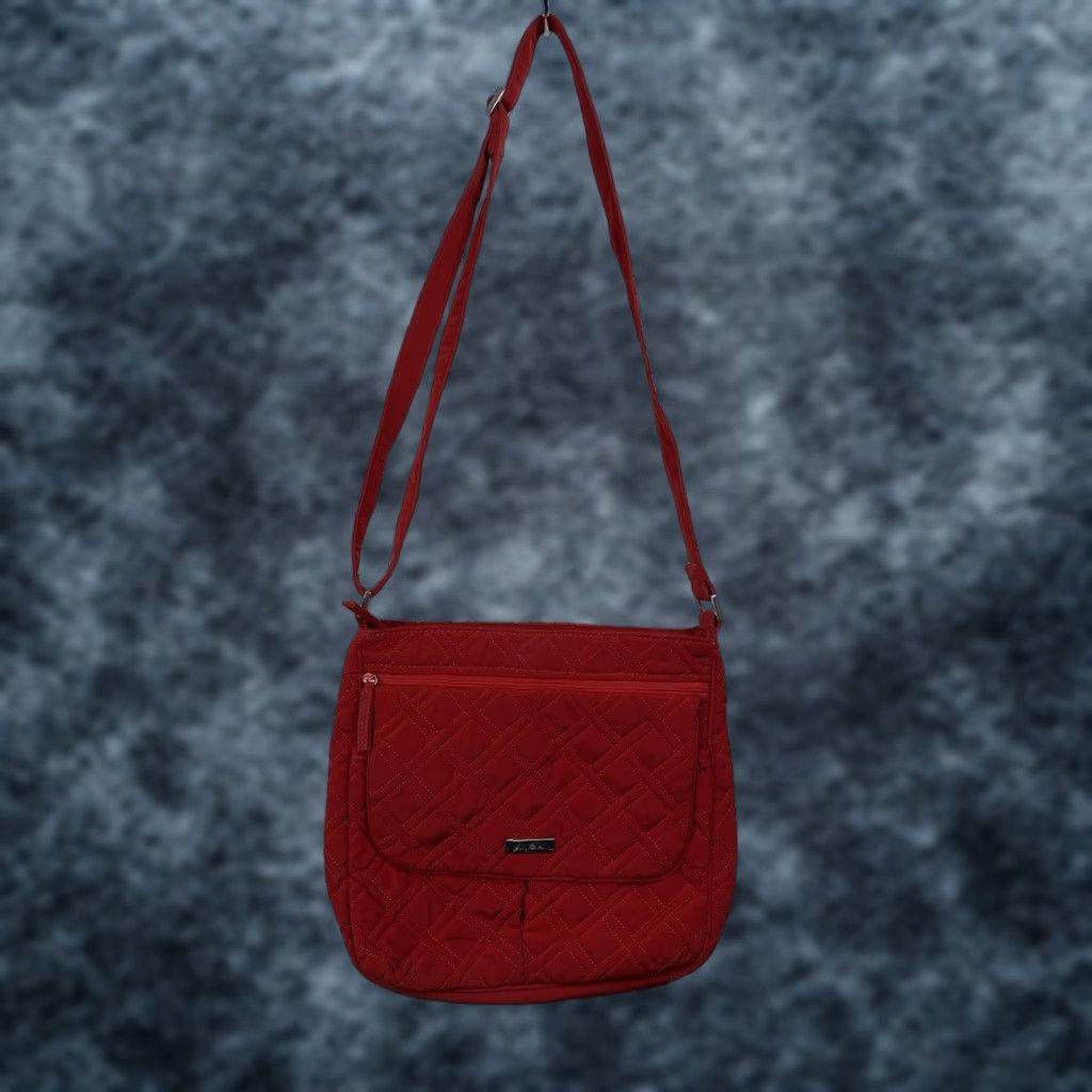 Vera Bradley Vera Bradley Crossbody Bag Red Quilted Medium Size Cotton Interior Multicolor Lining Zip Closure Adjustable Strap Inner Pockets Exterior Cotton Size ONE SIZE - 1 Thumbnail