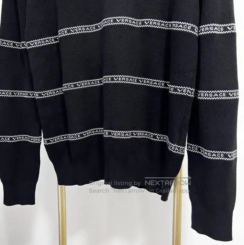 Versace Versace Black Cotton Long Sleeve Pullover Sweater . Size US XXL / EU 58 / 5 - 3 Thumbnail