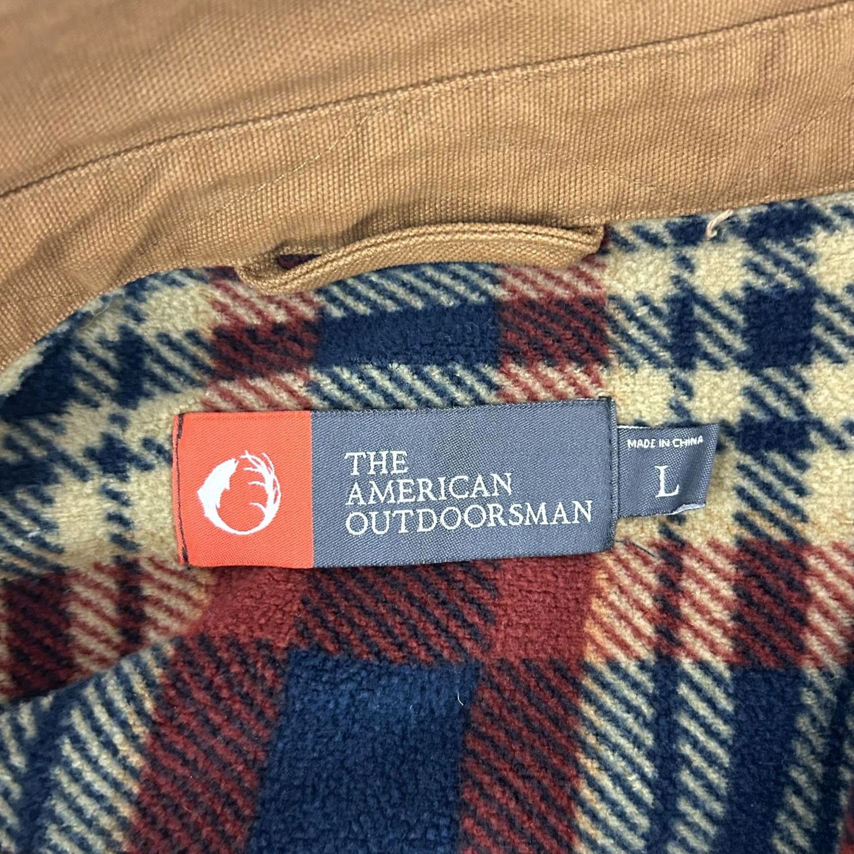 Vintage The American Outdoorsman Jacket Mens L Brown Canvas Fleece Lined Snap Front Size US L / EU 52-54 / 3 - 3 Thumbnail