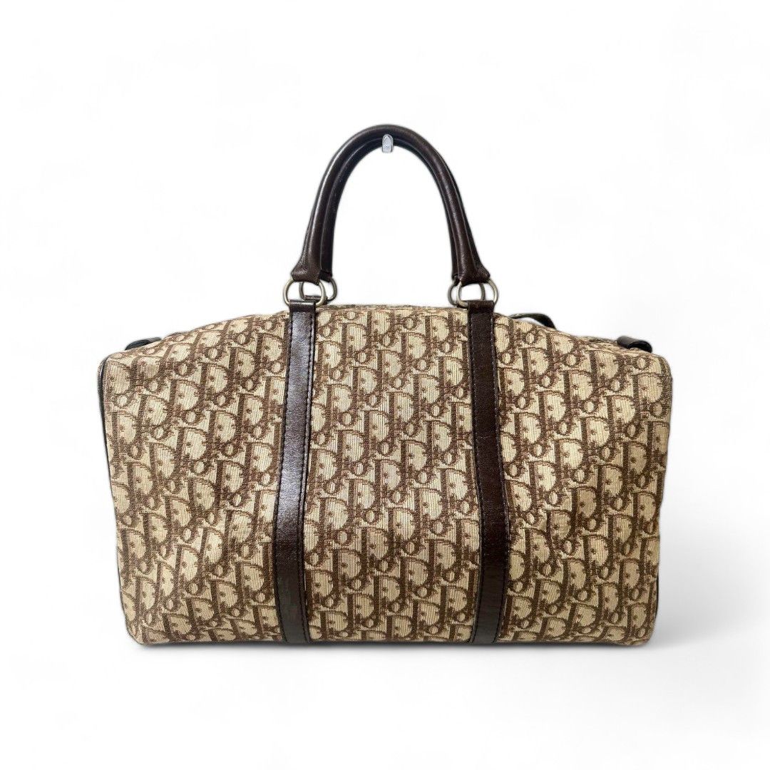 Dior Dior - Boston Trotter Large Handbag Monogram Beige Size ONE SIZE - 1 Thumbnail