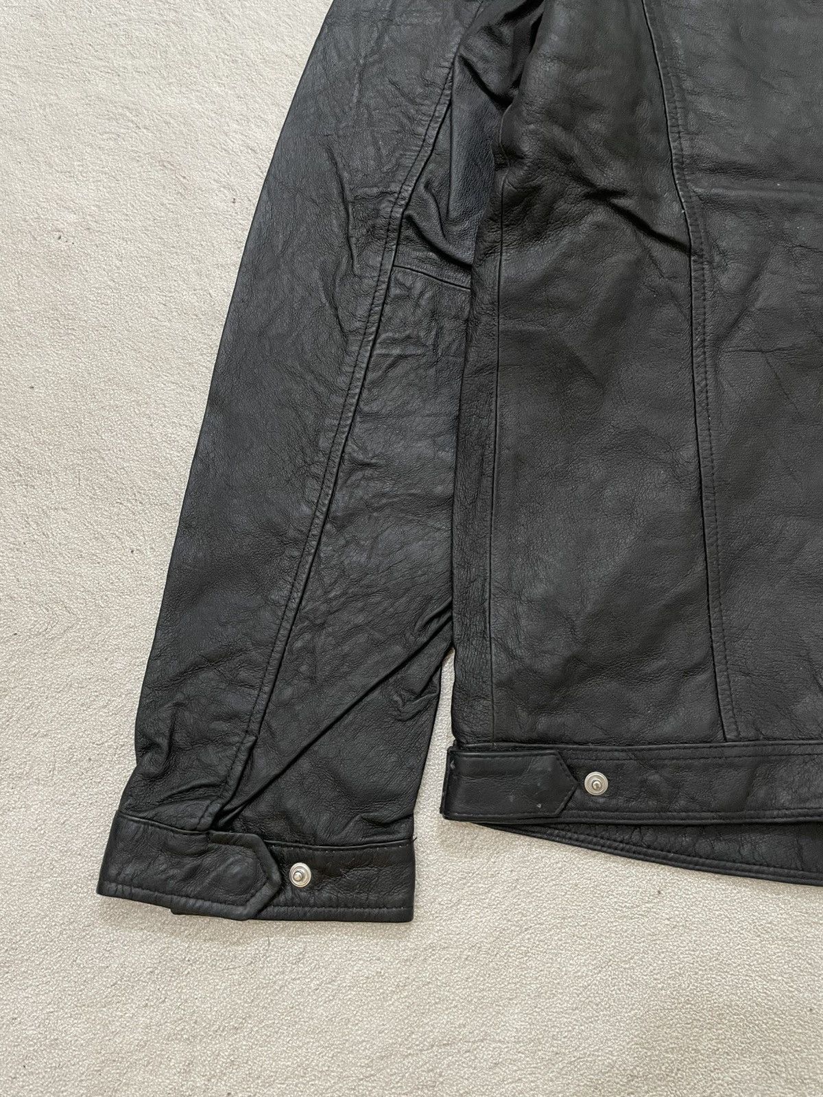 14th Addiction 2000s Japanese Black Leather Jacket Multi Pocket If6was9 LGB Size US L / EU 52-54 / 3 - 9 Thumbnail