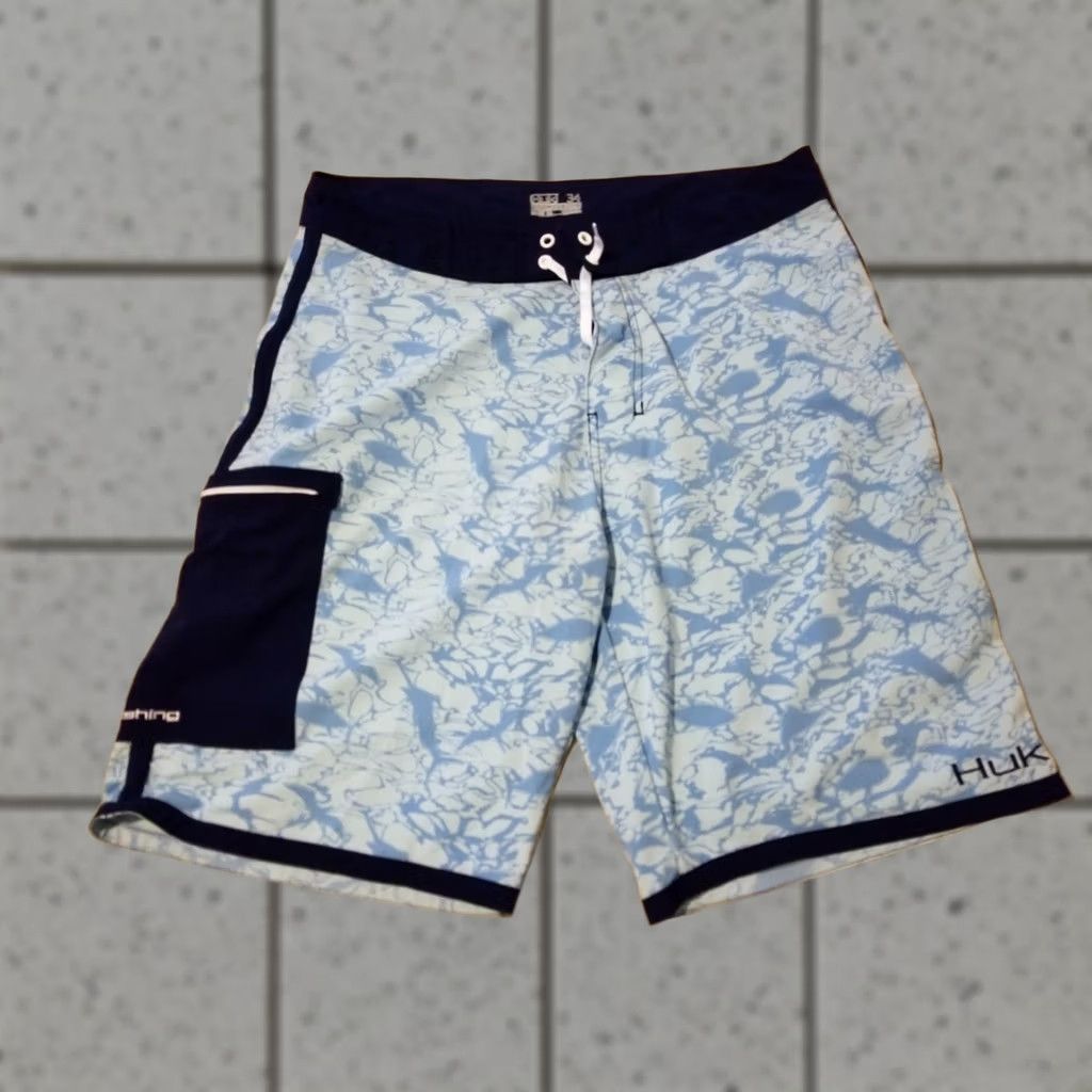Vintage Mens Huk Shorts 34 Blue Athletic Trunks Size US 34 / EU 50 - 1 Thumbnail