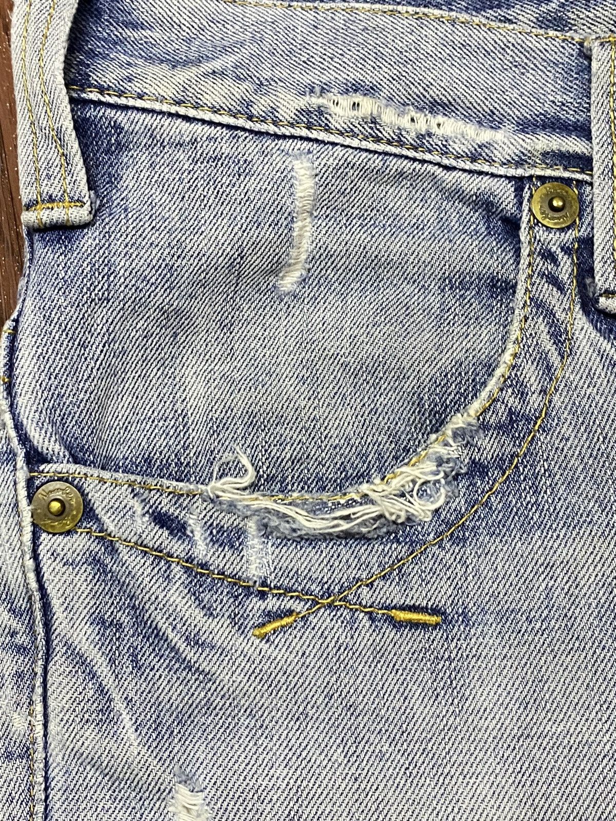 Japanese Brand Vintage Japanese Brands Bondage Punk Style Jorts Jeans Size US 32 / EU 48 - 7 Thumbnail