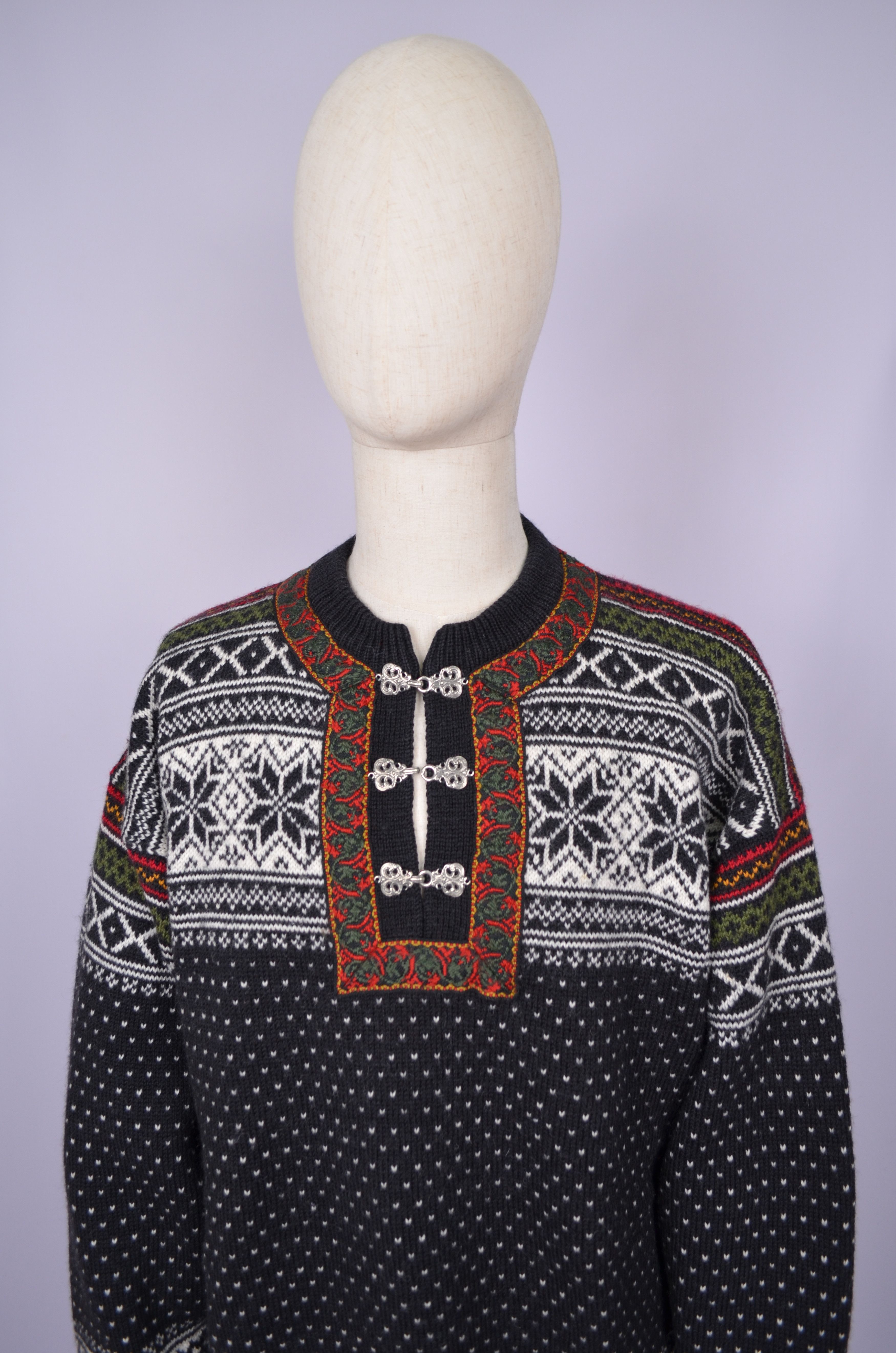 Designer × Norwool Norwool Pure New Wool Sweater Fair Isle Crew Neck Size XL Size US XL / EU 56 / 4 - 2 Thumbnail