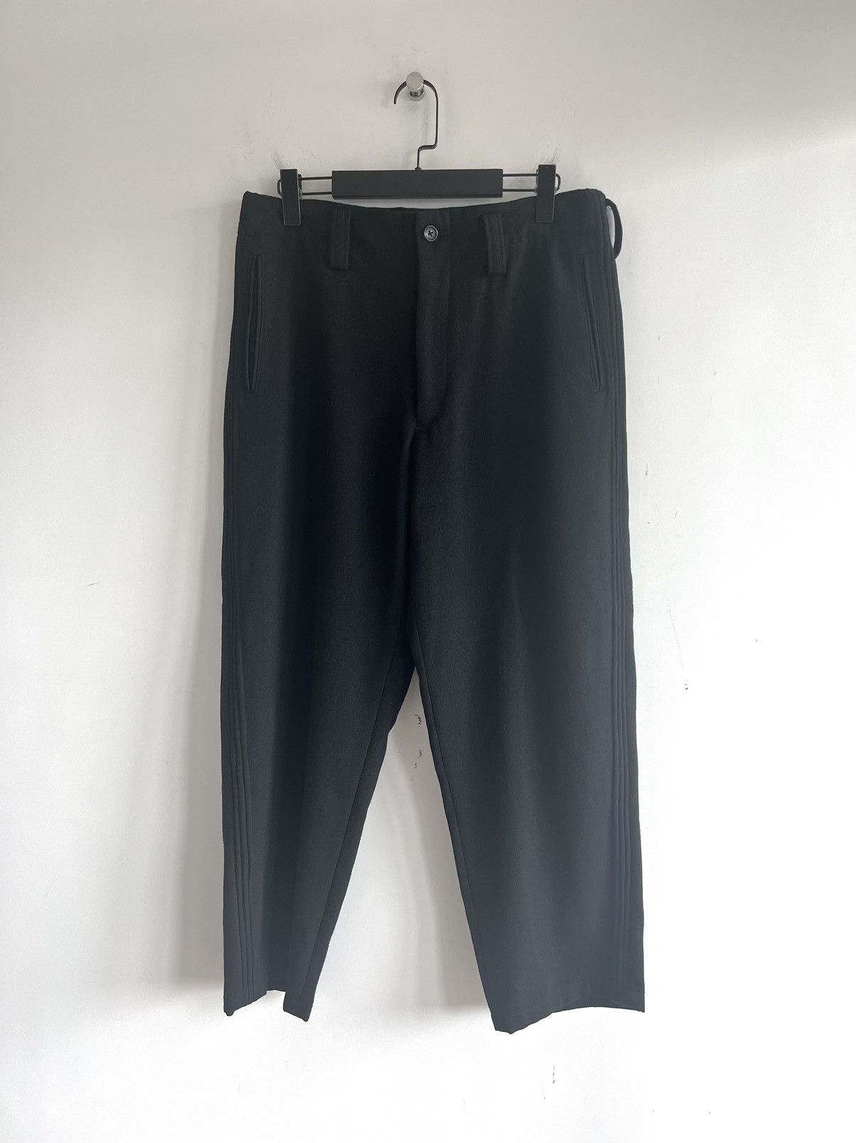 Yohji Yamamoto Pour Homme - Wool Side Tape Straight Pants