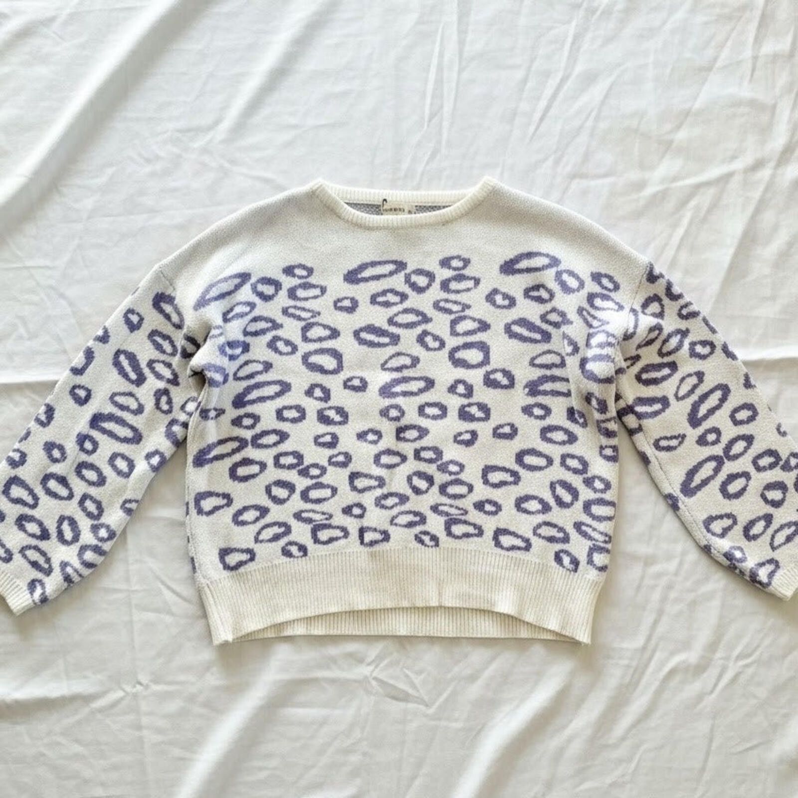 Other And The Why Cropped Purple Leopard Sweater Womens Small Size S / US 4 / IT 40 - 1 Thumbnail