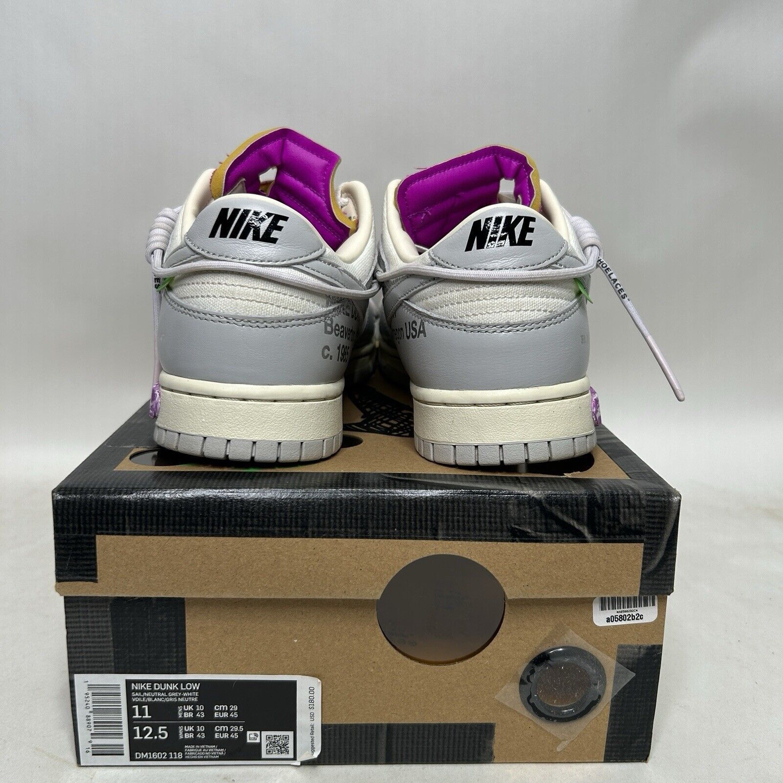 Nike Nike Shoes Dunk Low X Off-White “Lot 3 of 50” 2024 Size US 11 / EU 44 - 5 Thumbnail