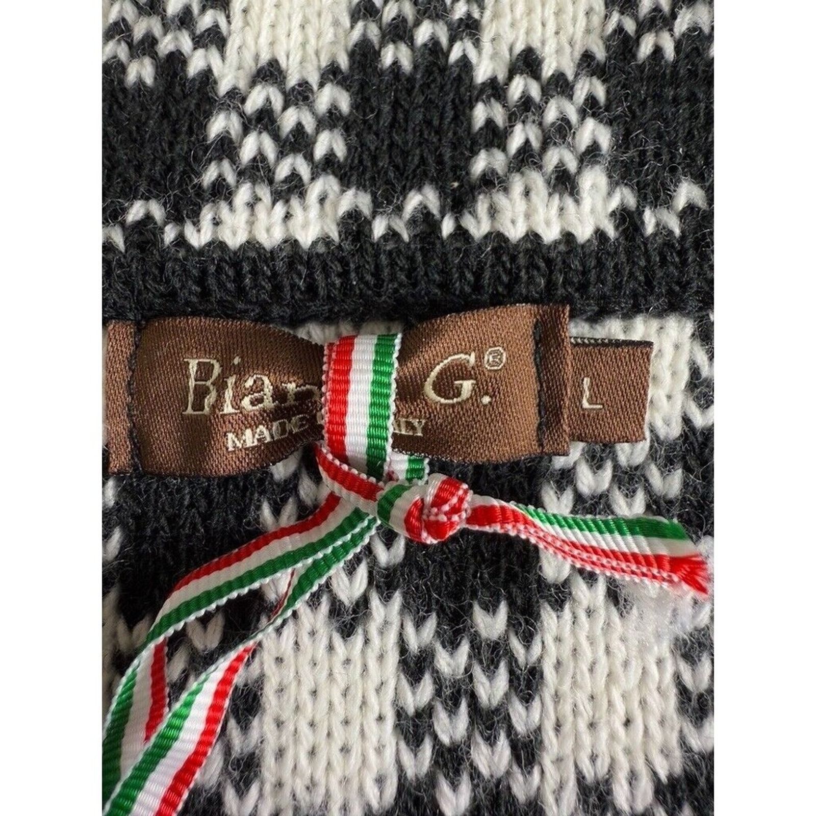 BIANCA CHANDON NWT BIANCA G. Size L HOUINDSTOOTH Knit Jacket Made Italy Size L / US 10 / IT 46 - 8 Thumbnail