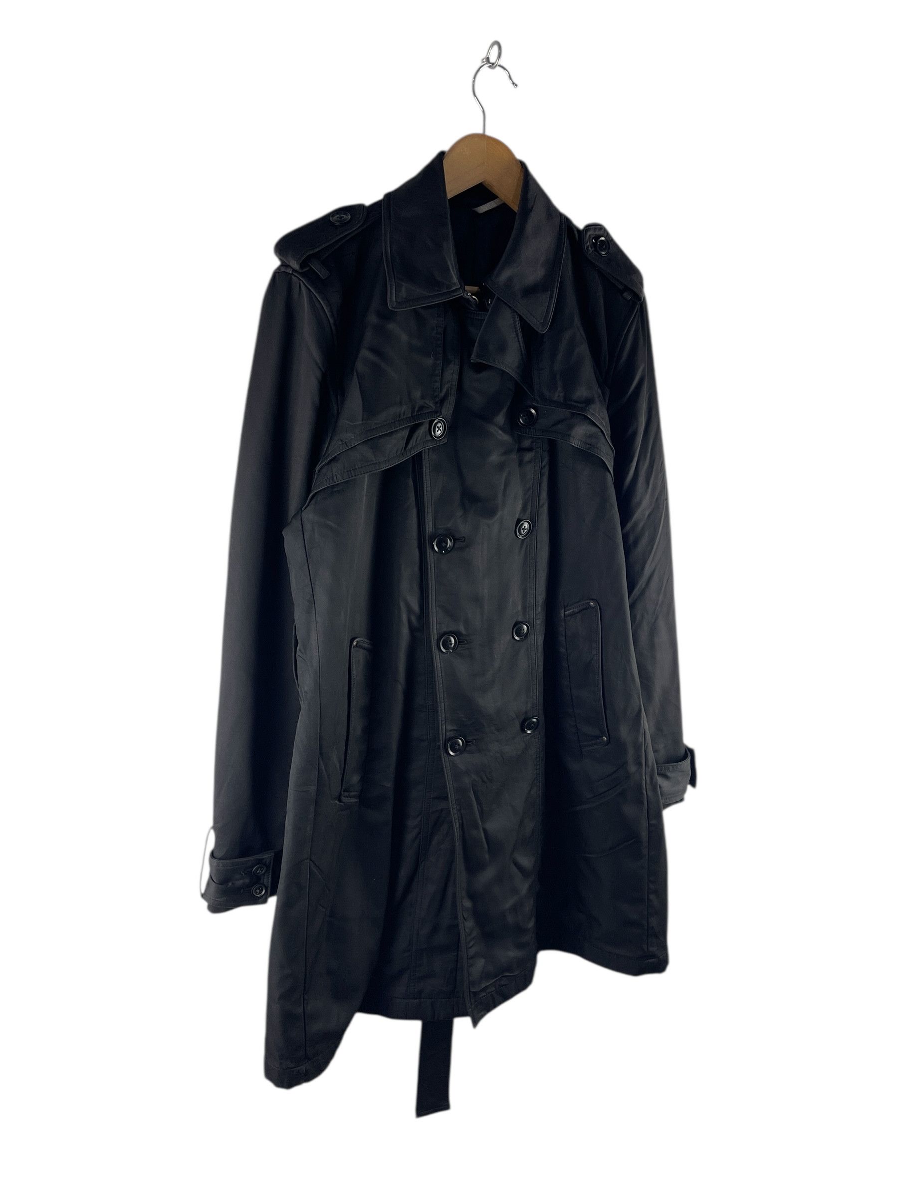 semanticdesign Semanticdesign Black Double-Breasted Trench Coat Jacket Size US M / EU 48-50 / 2 - 4 Thumbnail