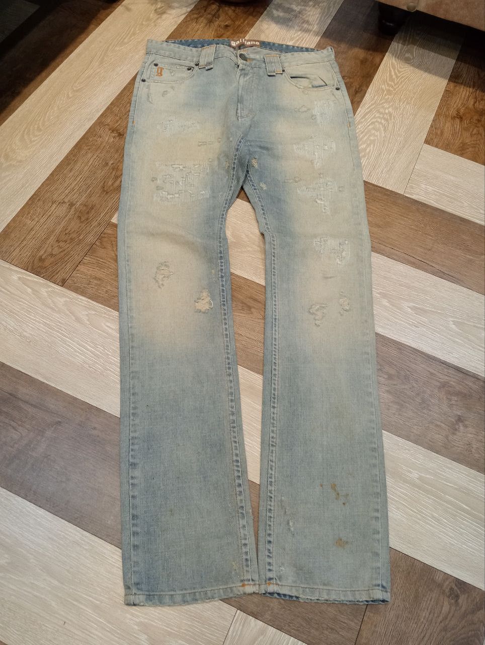 John Galliano JOHN GALLIANO BLUE DISTRESSED DENIM JEANS - SIZE 32 Size US 32 / EU 48 - 3 Thumbnail