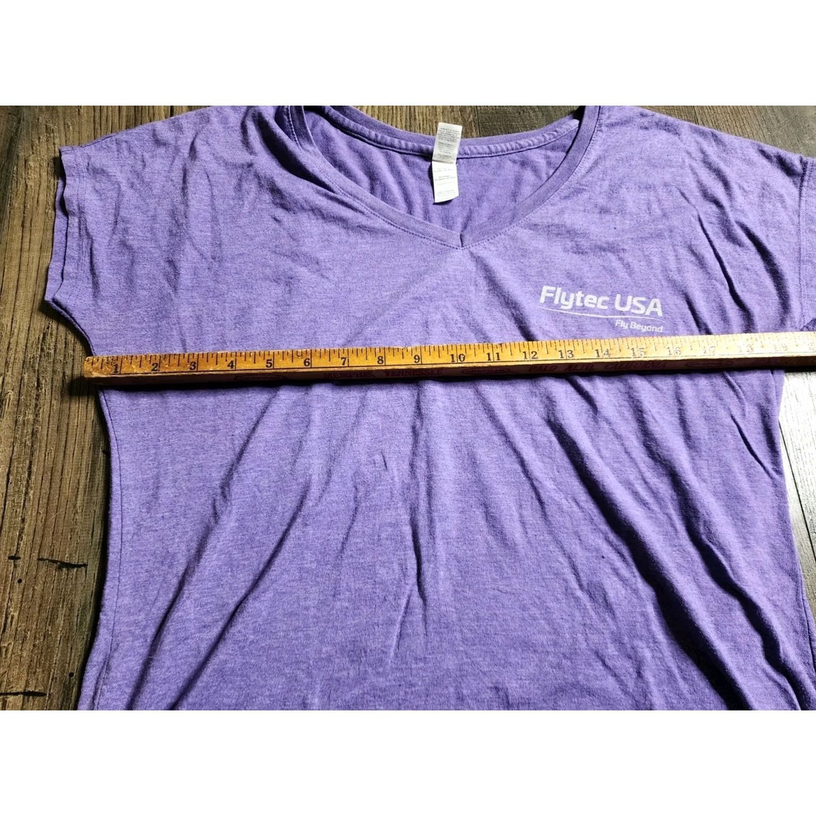 Anvil Womens L Flytec USA Big Spring Nationals 2018 Hang Gliding T Shirt Double Sided Shirt Womens L Purple Cotton Short Sleeve Size L / US 10 / IT 46 - 3 Thumbnail