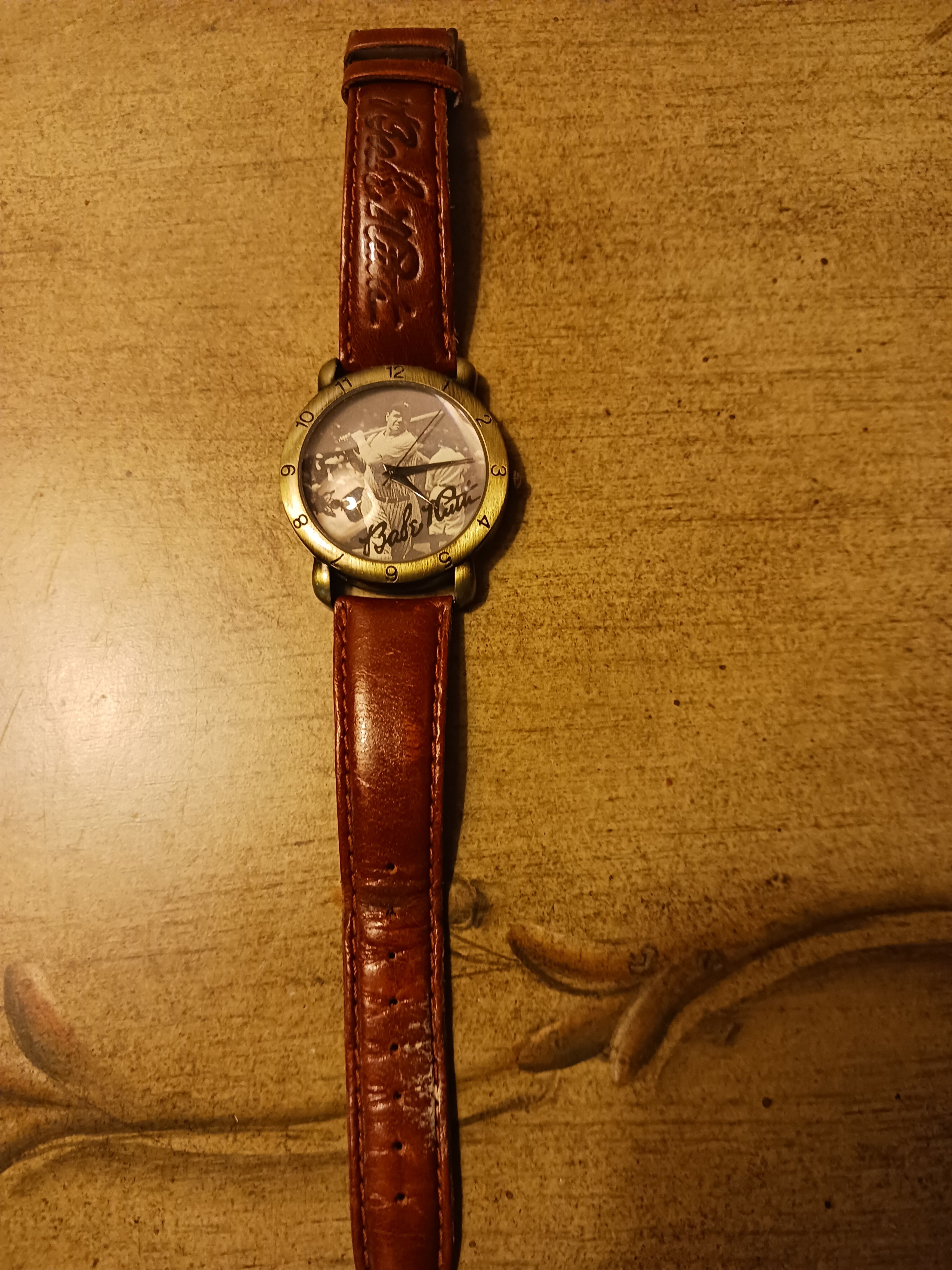 Vintage Vintage 1994 Waltham Babe Ruth Gold Tone Watch. | Grailed