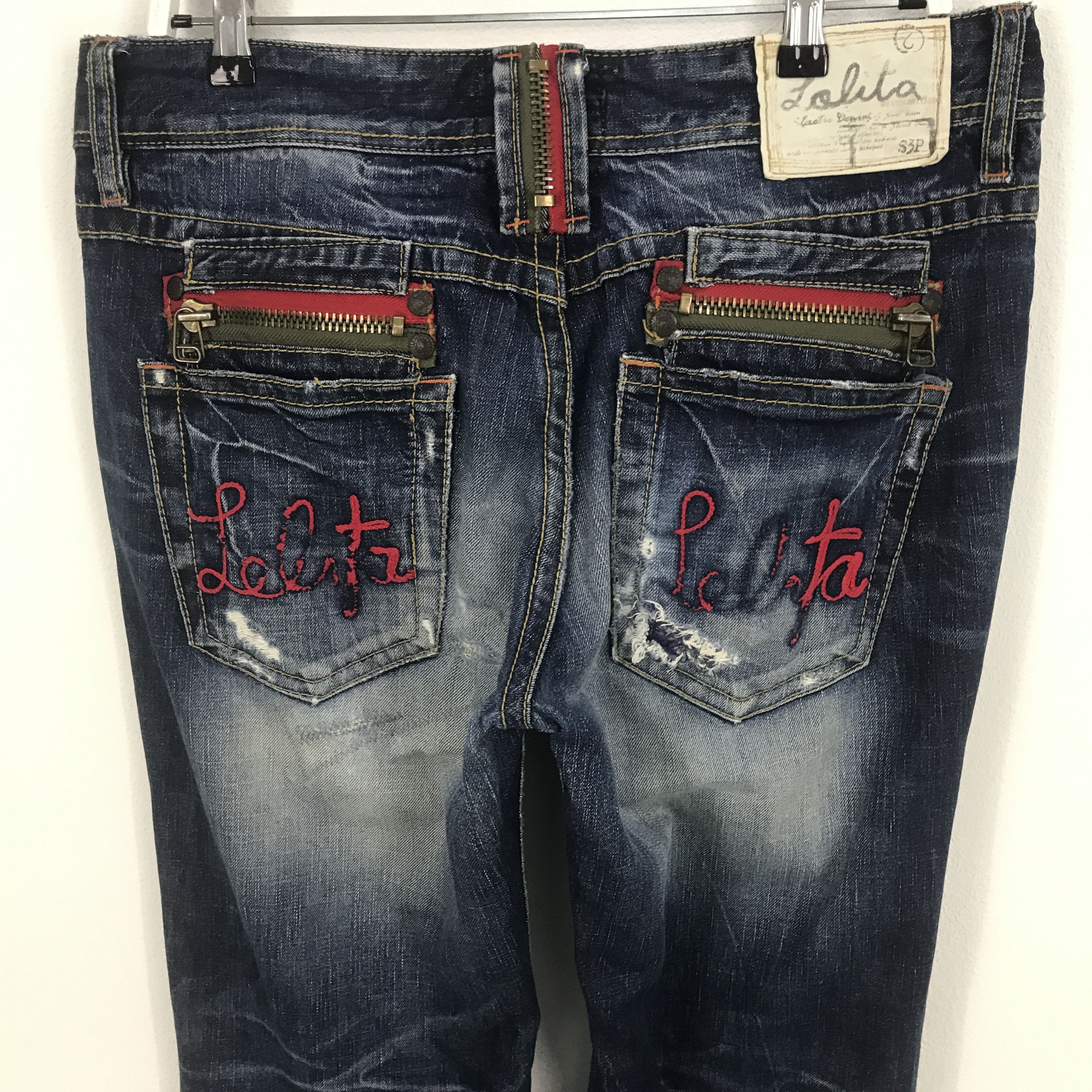 Other Rare lolita distressed Japan style denim jeans Size US 32 / EU 48 - 4 Thumbnail