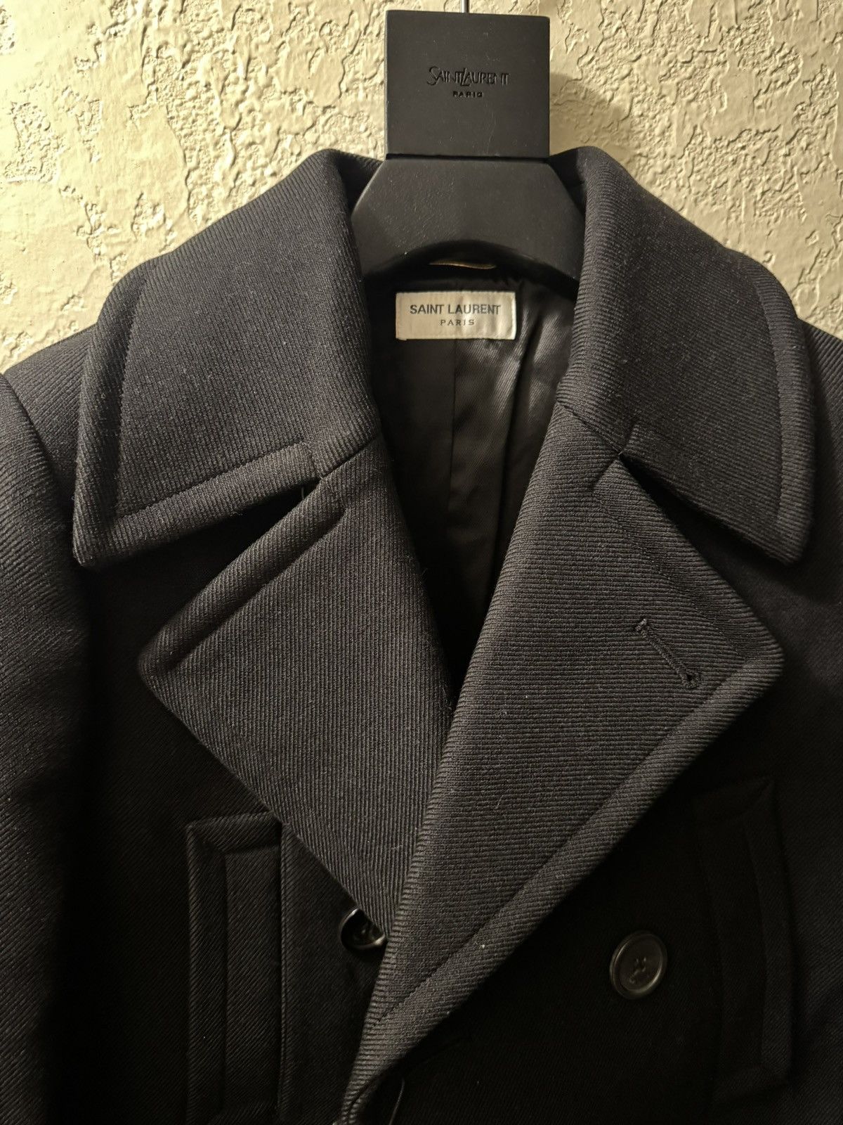 Saint Laurent Paris Saint Laurent Double Breasted Peacoat in Heavy Wool Peacoat Size XS / US 0-2 / IT 36-38 - 9 Thumbnail
