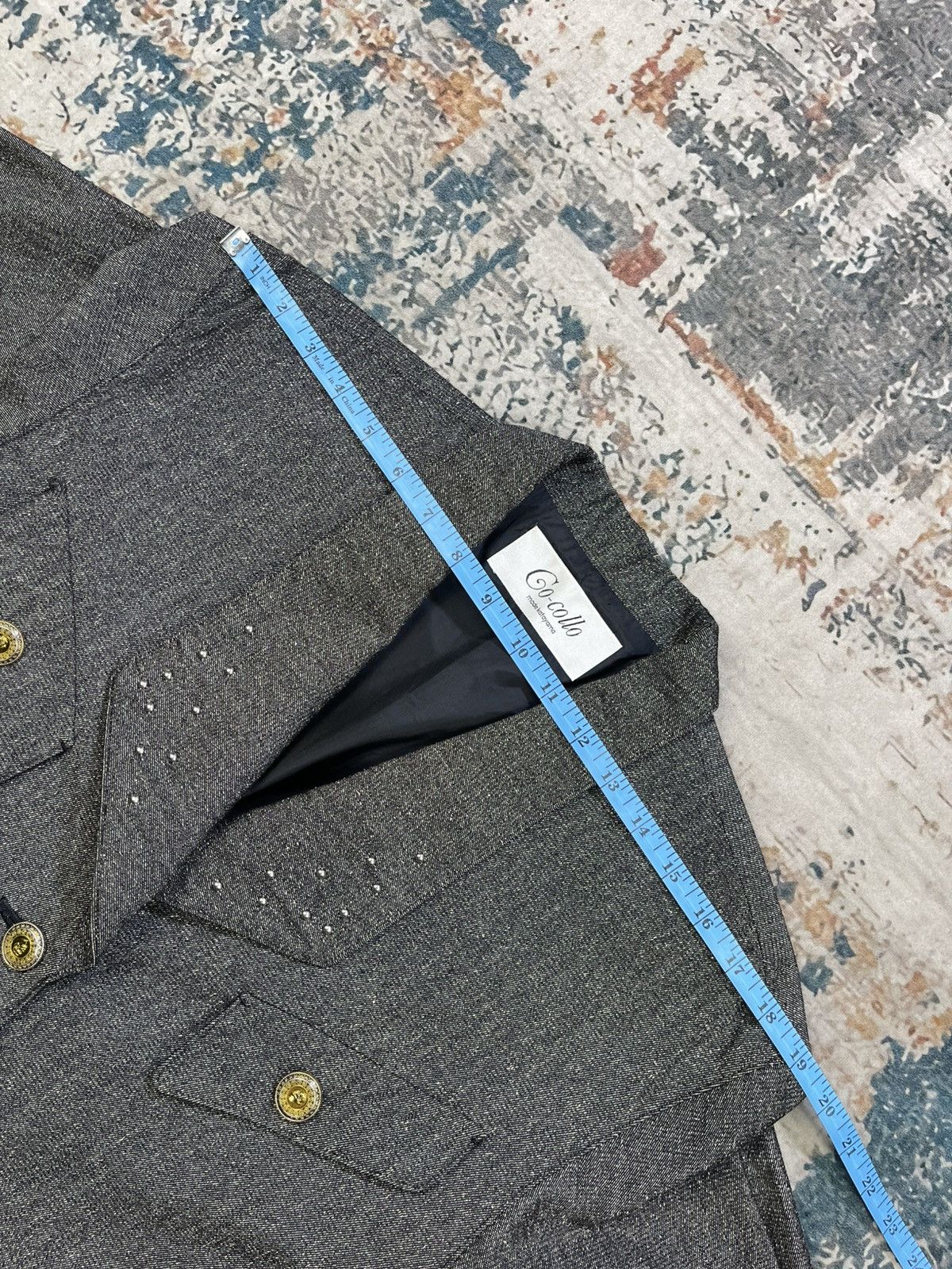Japanese Brand Co Collo Made Katayama Speckled Stud Detail Jacket Size M / US 6-8 / IT 42-44 - 11 Thumbnail