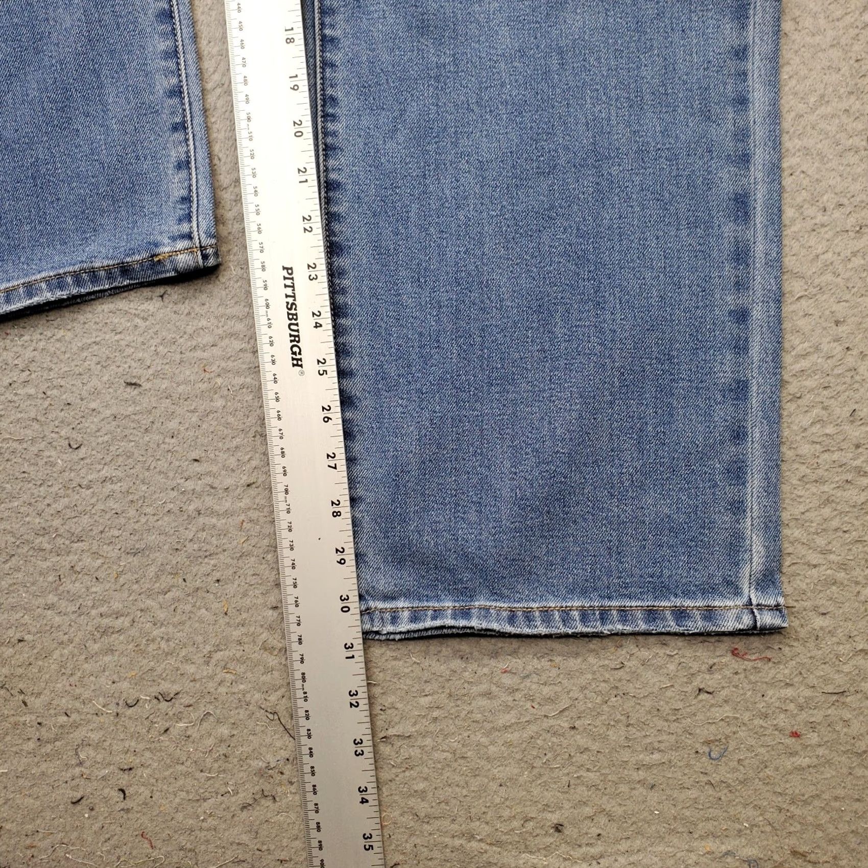 Vintage Seven7 Jeans Womens 12 Blue Denim Premium High Rise Loose Straight Leg MY10341DE Jeans Womens Size 12 Blue Straight 30.75 Inseam 42.25 Outseam NWT Size 34" / US 12 / IT 48 - 4 Thumbnail