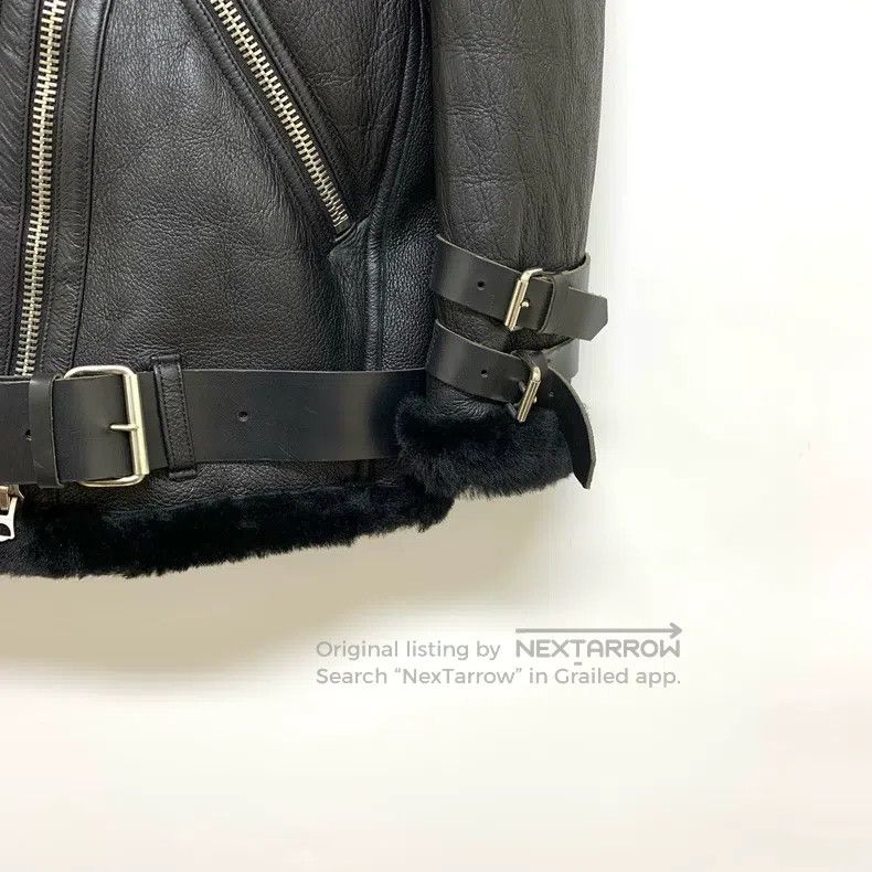 Acne Studios Acne Studios Leather and Fur Biker Jacket Size XXS / US 00 / IT 34 - 8 Thumbnail