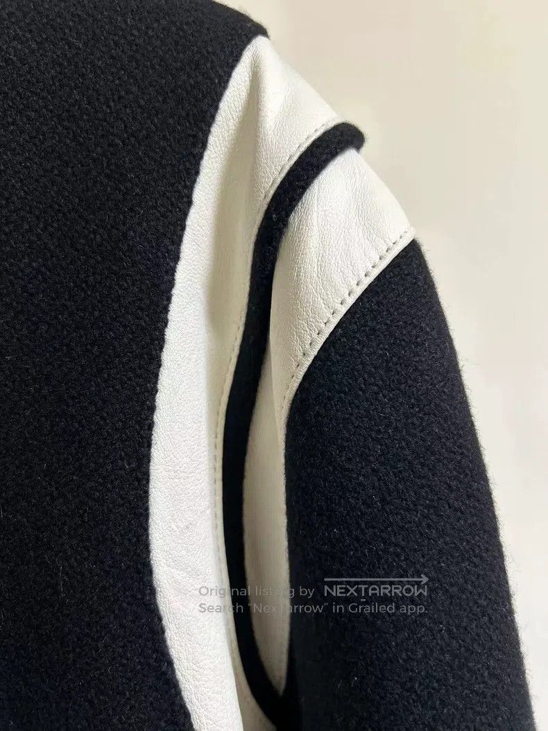 Saint Laurent Paris Saint Laurent Paris Black and White Basic Baseball Jacket Size US L / EU 52-54 / 3 - 3 Thumbnail