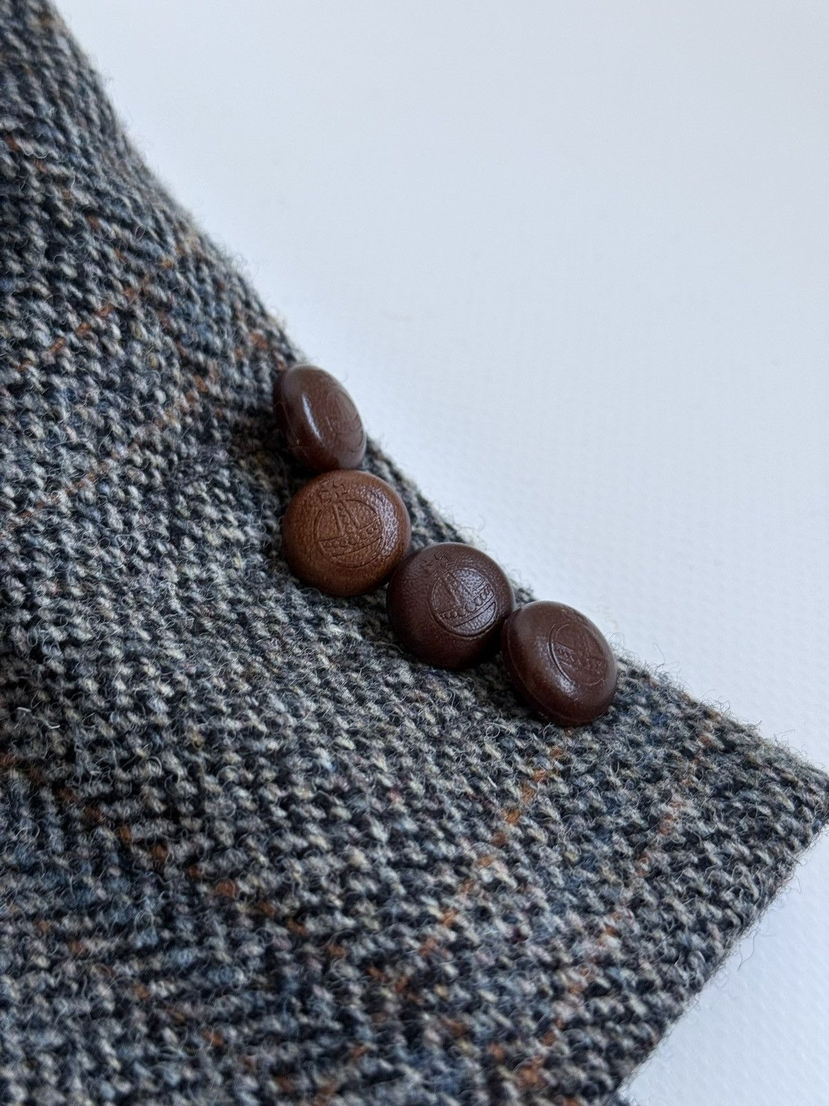 Harris Tweed Harris Tweed Gray Wool Blazer Jacket Size US L / EU 52-54 / 3 - 4 Thumbnail