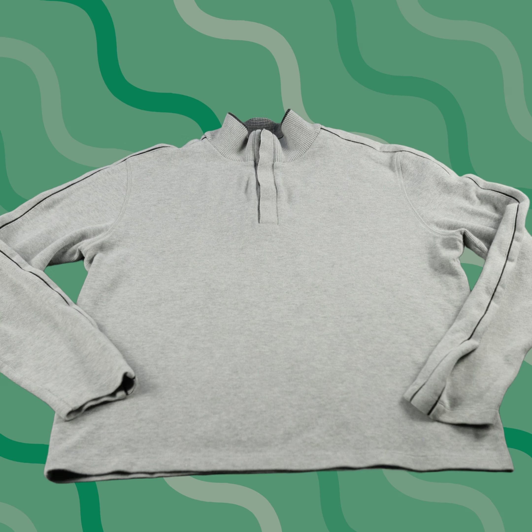 Hugo Boss BOSS Hugo Boss Sweater Mens XL Gray Mock Neck Pullover Size US XL / EU 56 / 4 - 1 Thumbnail