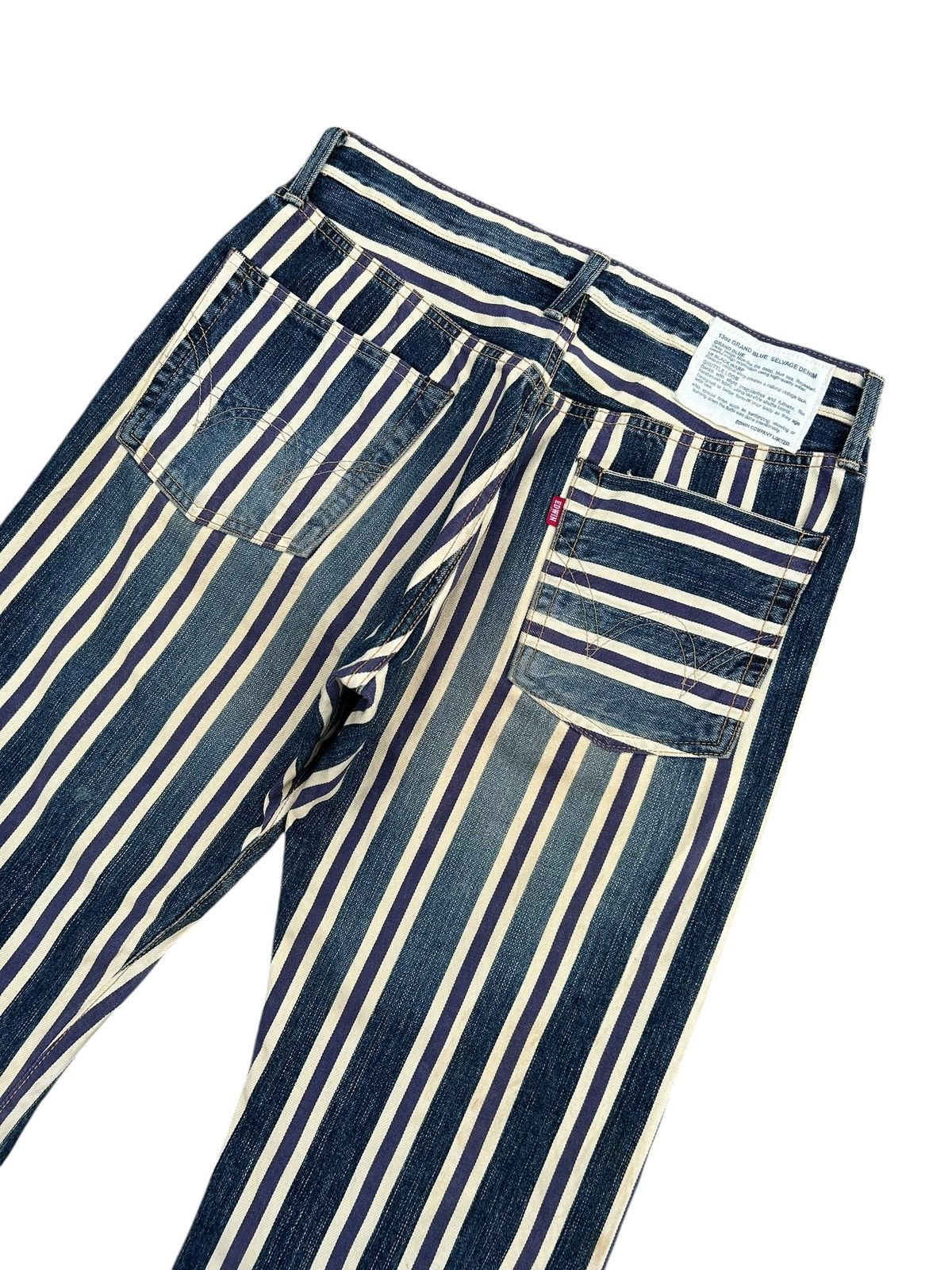 Kapital Vintage Edwin 505 Selvedge Stripe Japanese Denim Jeans Size US 32 / EU 48 - 4 Thumbnail