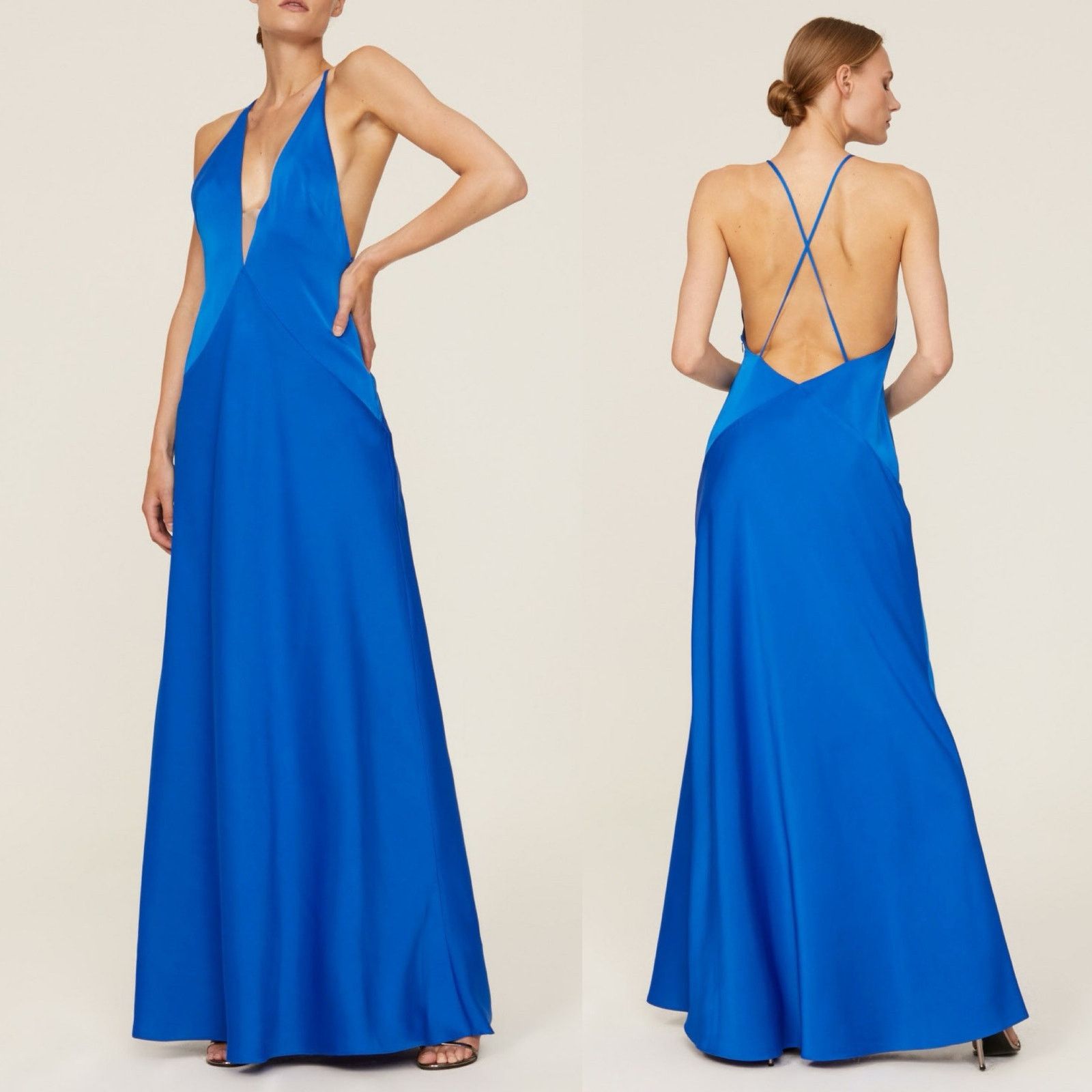 Other Aidan Mattox Halter Draped Gown in royal blue sz 0 Size XS / US 0-2 / IT 36-38 - 1 Thumbnail