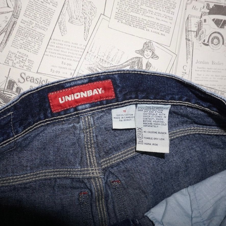 UNIONBAY 16 - Vintage Y2K union Bay carpenter 2000s baggy denim pants Size US 26 / EU 42 - 3 Thumbnail
