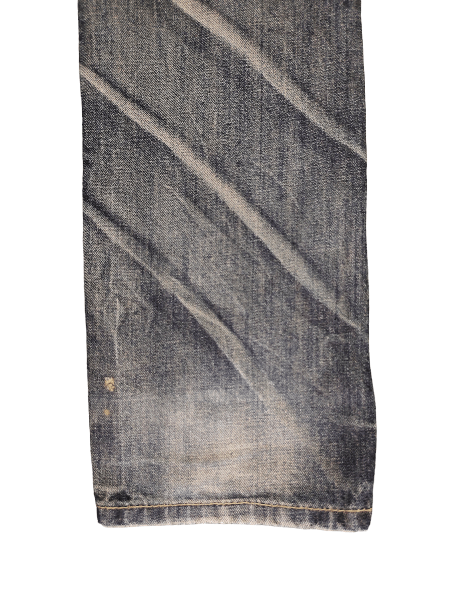 Japanese Brand Vintage Y2k Lolita Zipper Pocket Clawmark Faded Denim Jeans Size US 29 - 5 Thumbnail
