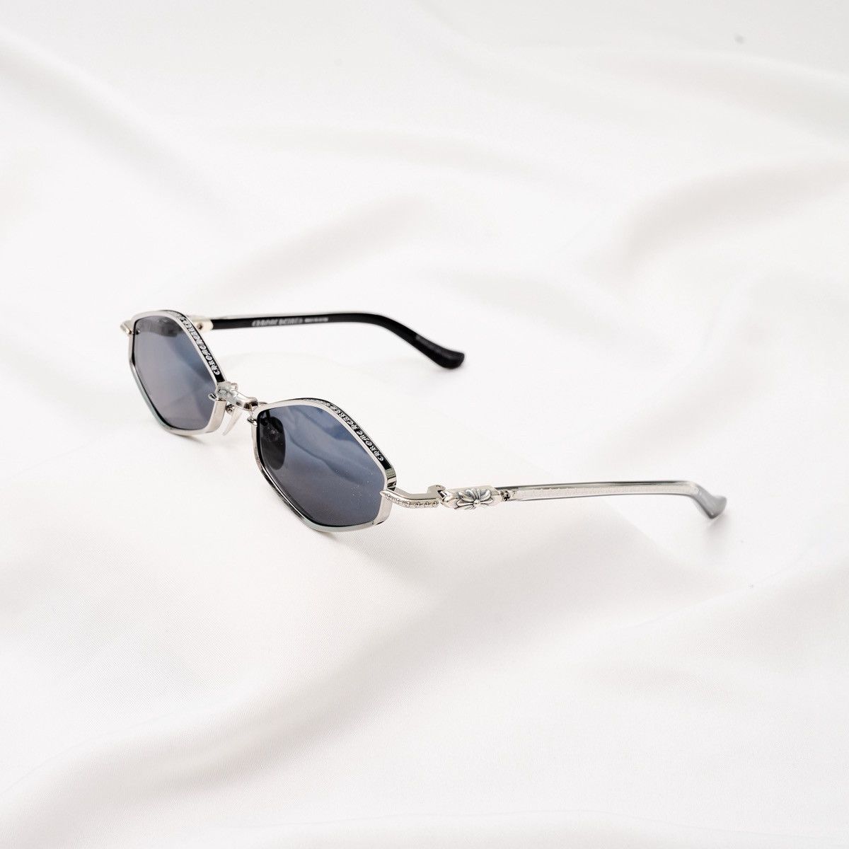 Chrome Hearts CHROME HEARTS NIP SLIP BRUSHED ALLOY/BLACK-BLACK-PLASTIC SUNGLASSES Size ONE SIZE - 1 Thumbnail