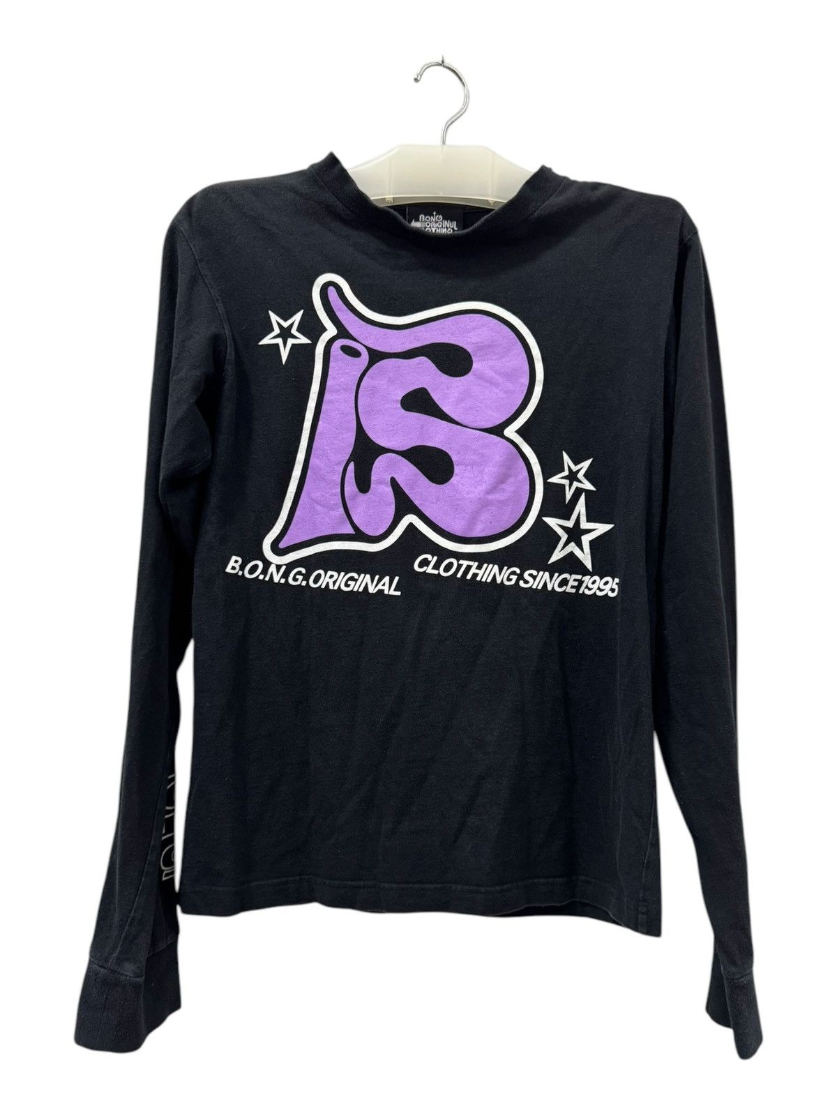 Japanese Brand × Vintage LONGSLEEVE B.O.N.G SINCE 1995 BLACK TEE Size US XS / EU 42 / 0 - 1 Thumbnail