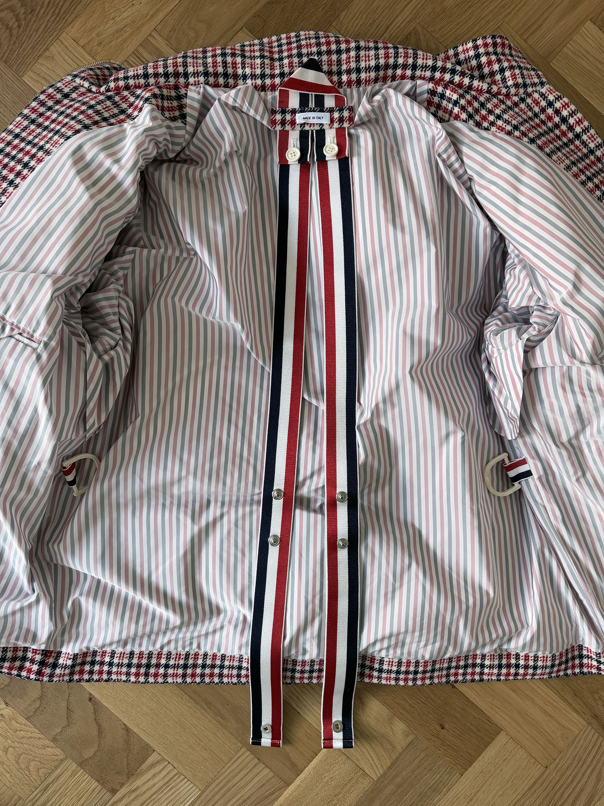 Thom Browne Down Tweed Gunclub Overcheck Jacket Size US M / EU 48-50 / 2 - 8 Thumbnail