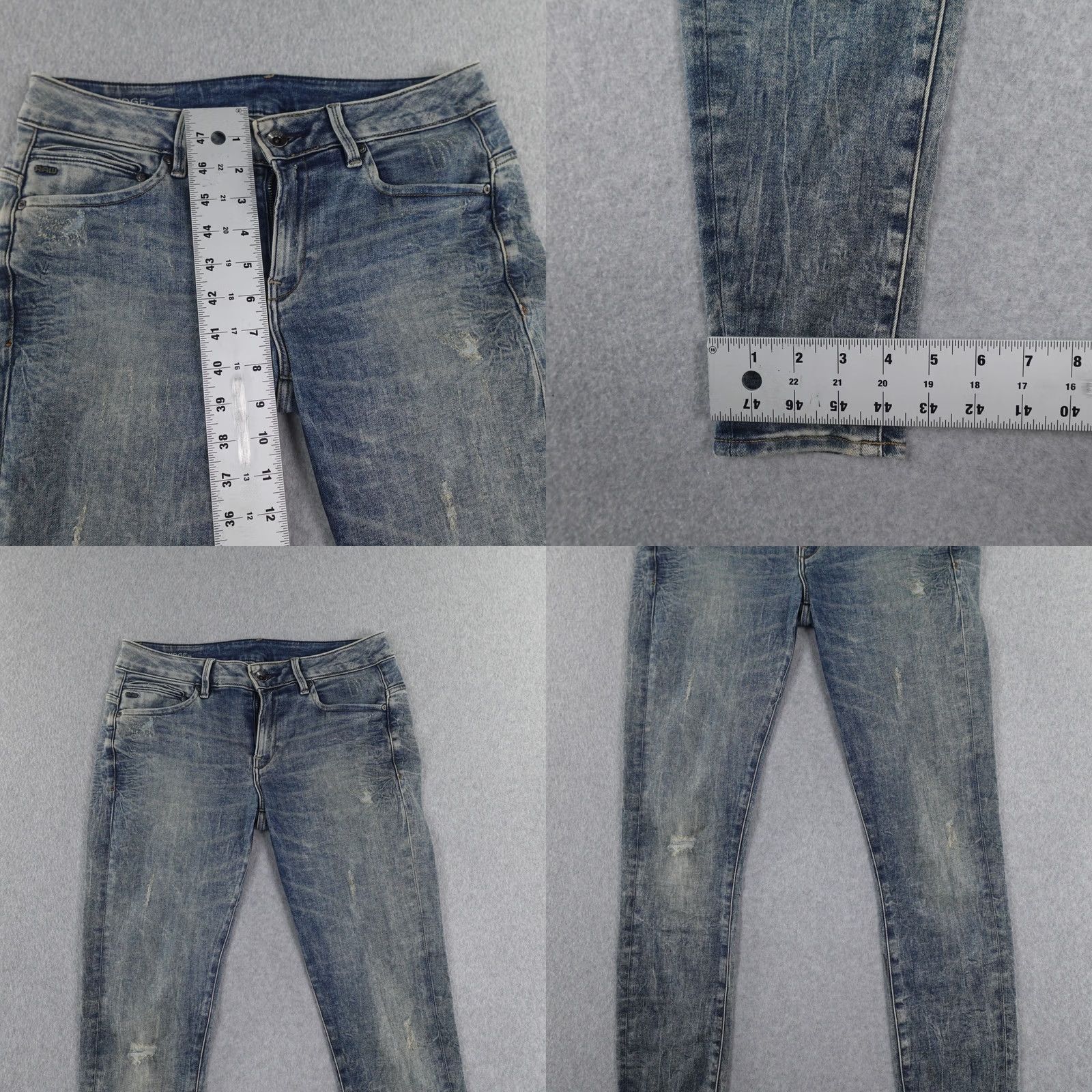 G-Star G-Star Jeans Skinny 31 (31X33) Denim Blue Wash Womens 5-Pocket Stretch Slim Mid Mafid VINTAGE? (No) Size 24" / US 00 / IT 34 - 8 Thumbnail