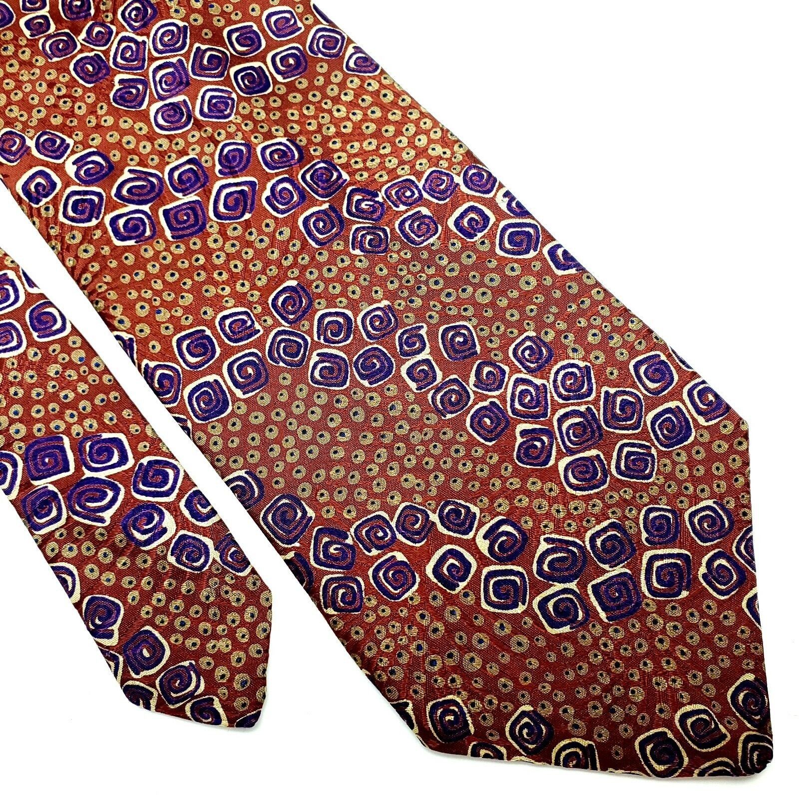 Christian Dior Monsieur Christian Dior Monsieur Silk Tie Brown Print Abstract Short Size ONE SIZE - 1 Thumbnail