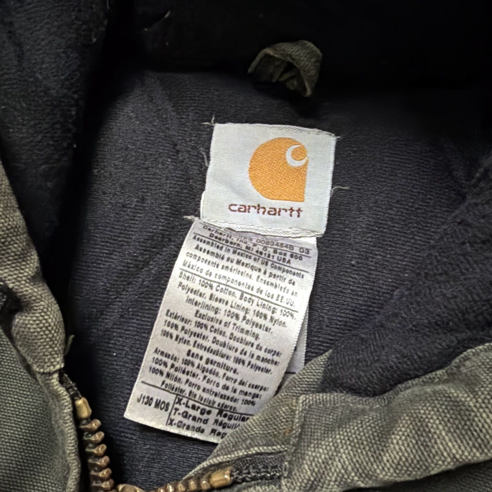 Carhartt VINTAGE Carhartt J130 MOS Green Hooded Canvas Quilted Lined Work Jacket XL Size US XL / EU 56 / 4 - 7 Thumbnail