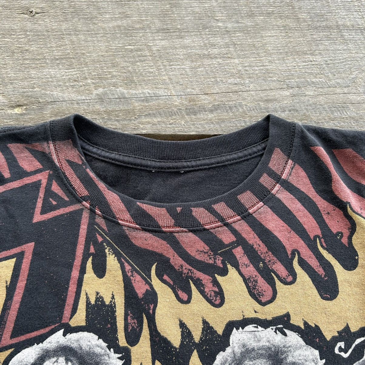 Band Tees Vintage Y2K Kiss Band All Over Print Flame Graphic T Shirt Size US M / EU 48-50 / 2 - 3 Thumbnail
