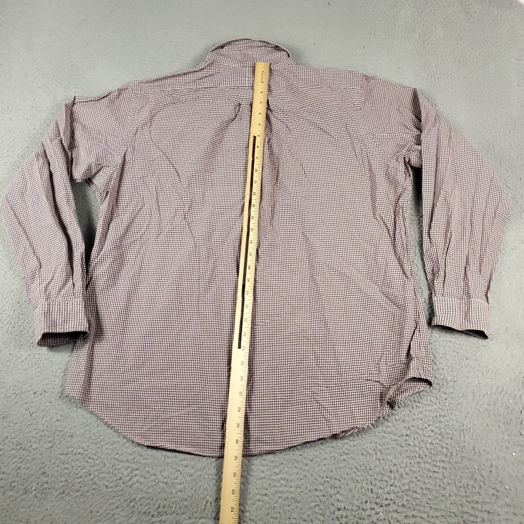 Ralph Lauren Ralph Lauren Dress Shirt Mens 16.5 Purple Check Long Sleeve Button-Down Regular Fit Size 42R - 4 Thumbnail