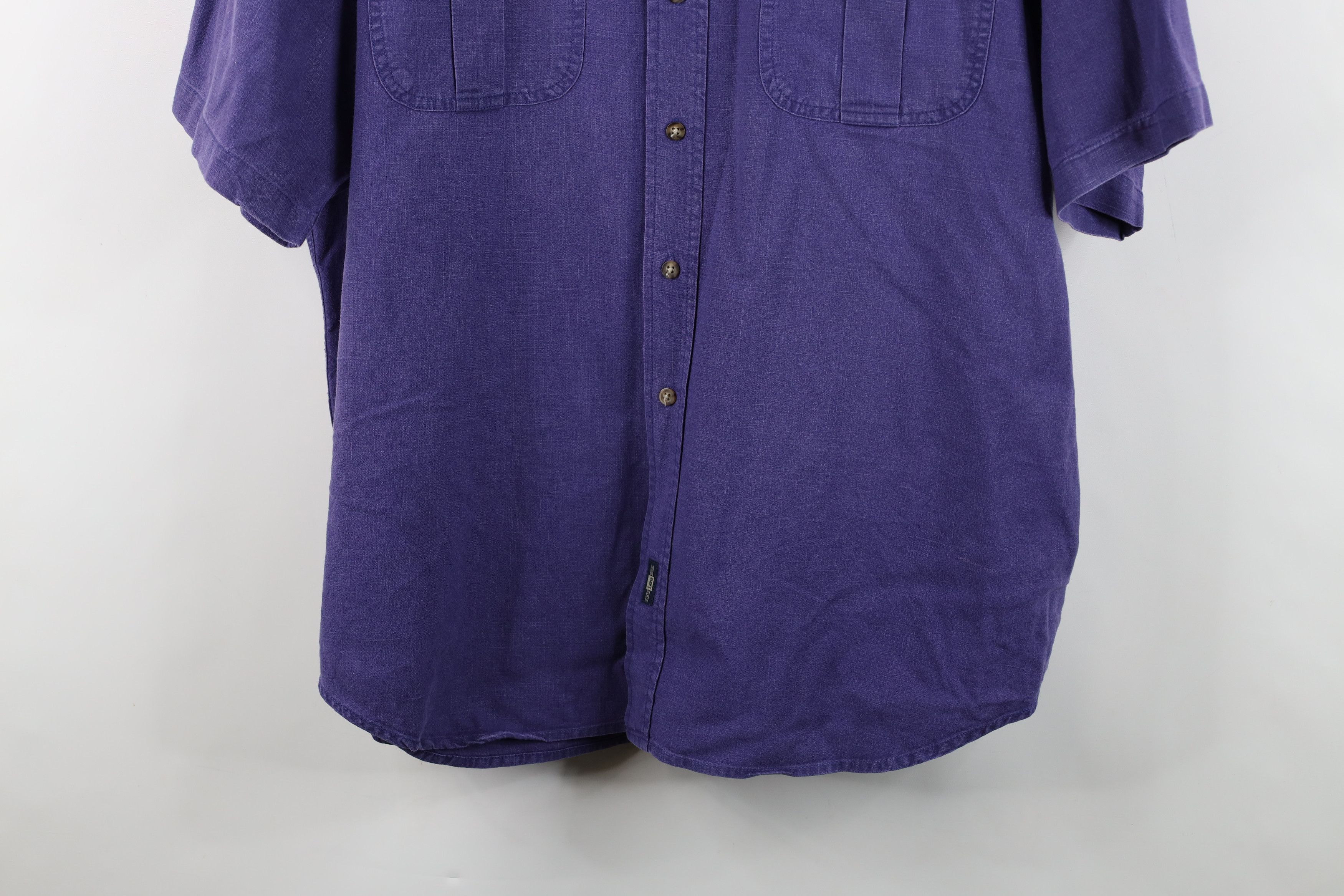 Vintage Vintage 90s Streetwear Linen Blend Baggy Fit Button Shirt Size US XL / EU 56 / 4 - 3 Thumbnail