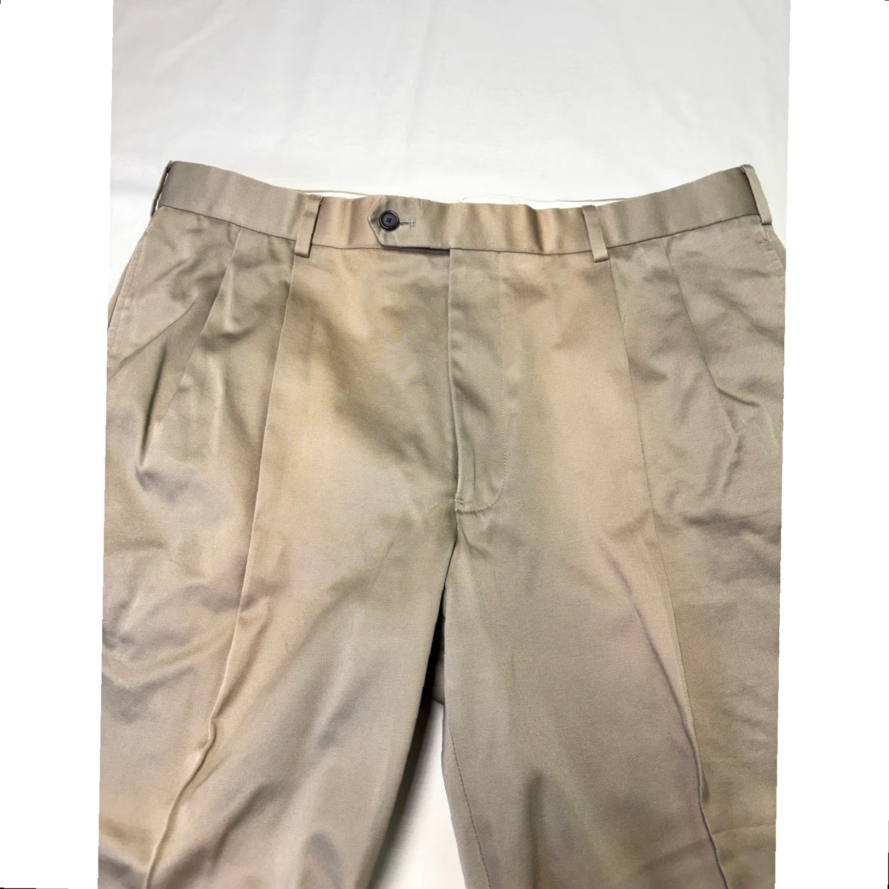 Brooks Brothers Brooks Brothers Country Club Mens Pleated Chino Pants Beige Cuffed 38 Regular Straight Pants Size US 38 / EU 54 - 2 Thumbnail